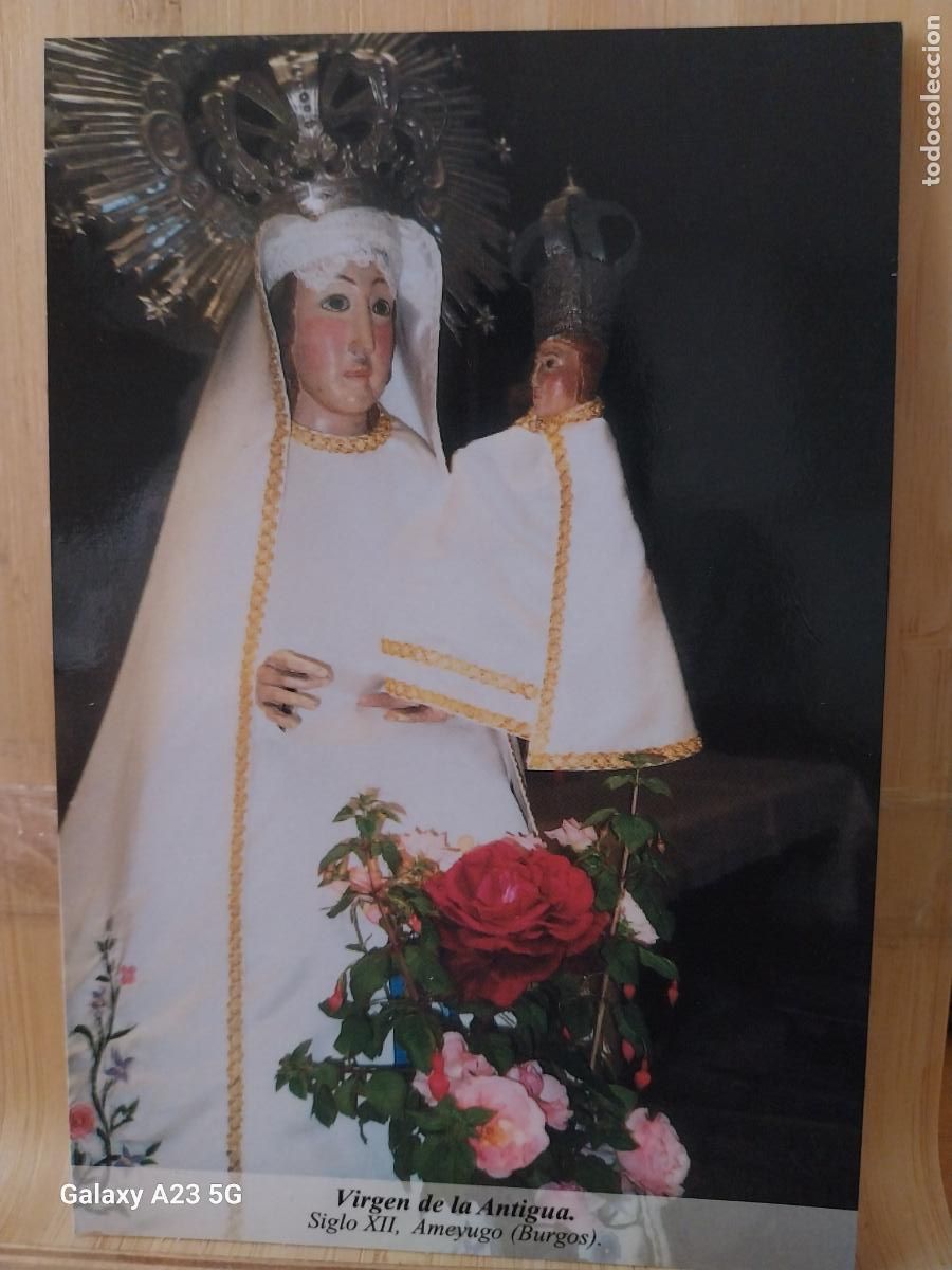 Postales: AMEYUGO VIRGEN NTRA SRA DE LA ANTIGUA BURGOS TARJETA TAMA&Ntilde;O POSTAL DORSO BLANCO