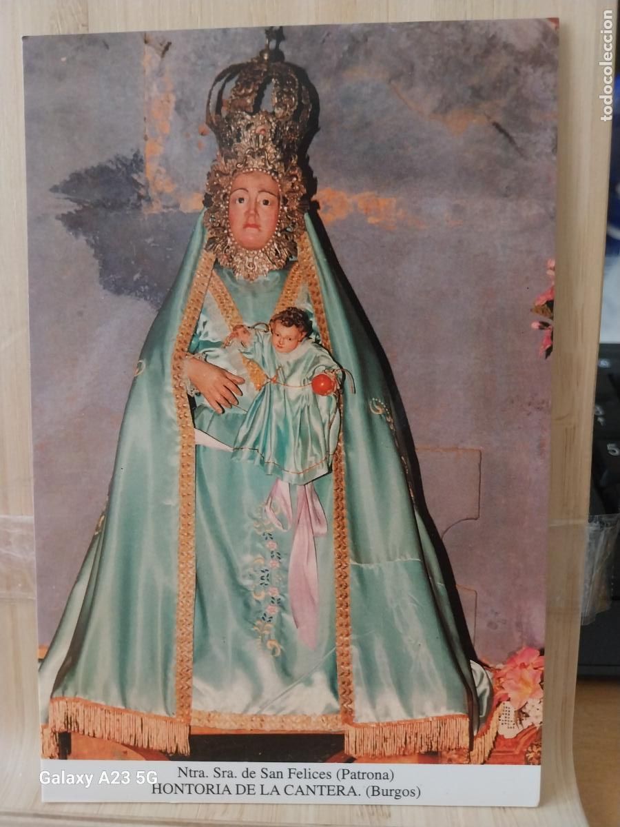 Postales: HONTORIA DE LA CANTERA VIRGEN NTRA SRA DE SAN FELICES BURGOS TARJETA TAMA&Ntilde;O POSTAL DORSO BLANCO
