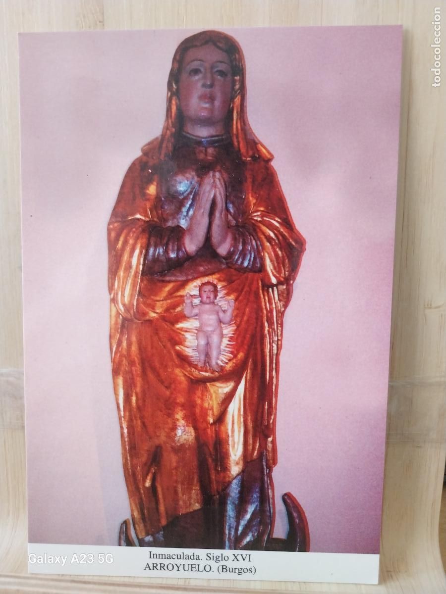 Postales: ARROYUELO VIRGEN NTRA SRA DE LA INMACULADA BURGOS TARJETA TAMA&Ntilde;O POSTAL DORSO BLANCO