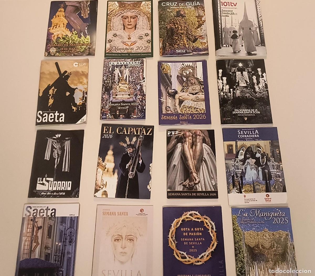 Postales: PROGRAMAS SEMANA SANTA SEVILLA DE DIFERENTES A&Ntilde;OS