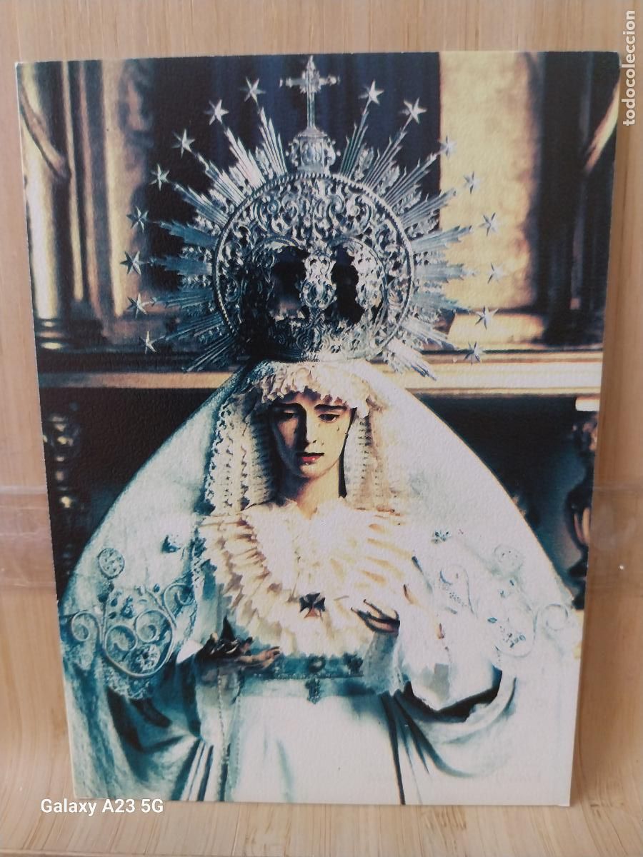Postales: ISLA CRISTINA VIRGEN NTRA SRA DE LA PAZ HUELVA ESTAMPA DORSO ORACION 12X8.6 CM