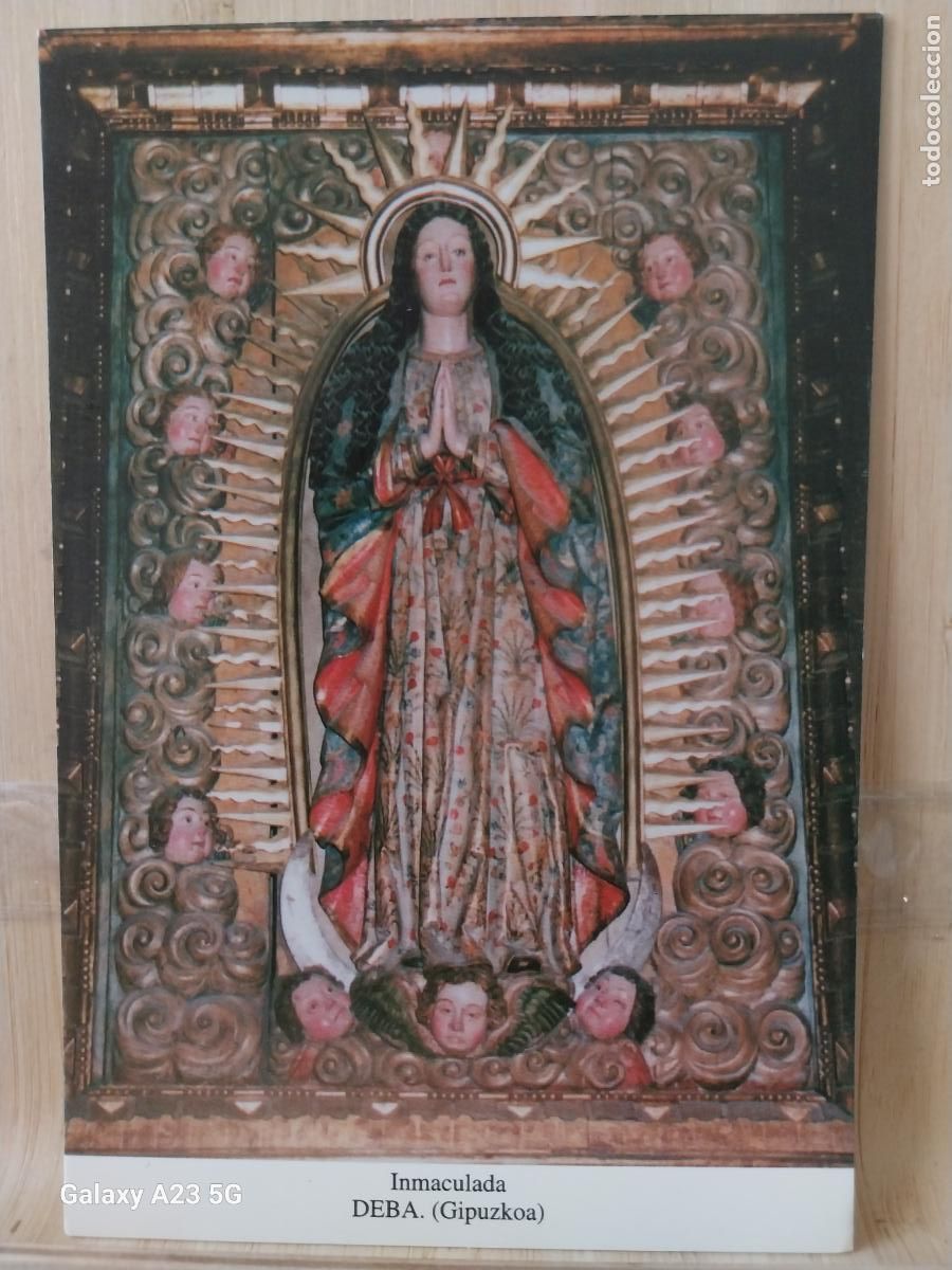 Postales: DEBA VIRGEN NTRA SRA DE INMACULADA GUIPUZCUA TARJETA DORSO BLANCO TAMA&Ntilde;O POSTAL