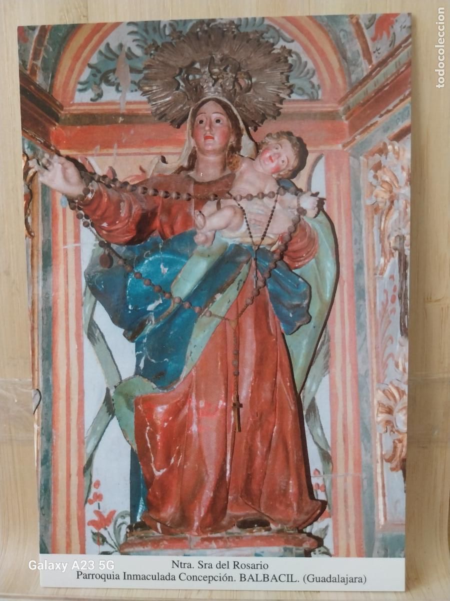 Postales: BALBACIL VIRGEN NTRA SRA DEL ROSARIO GUADALAJARA TARJETA DORSO BLANCO TAMA&Ntilde;O POSTAL