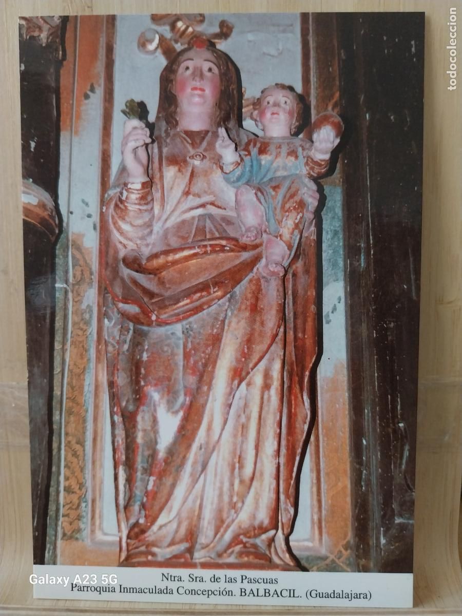 Postales: BALBACIL VIRGEN NTRA SRA DE LAS PASCUAS GUADALAJARA TARJETA DORSO BLANCO TAMA&Ntilde;O POSTAL