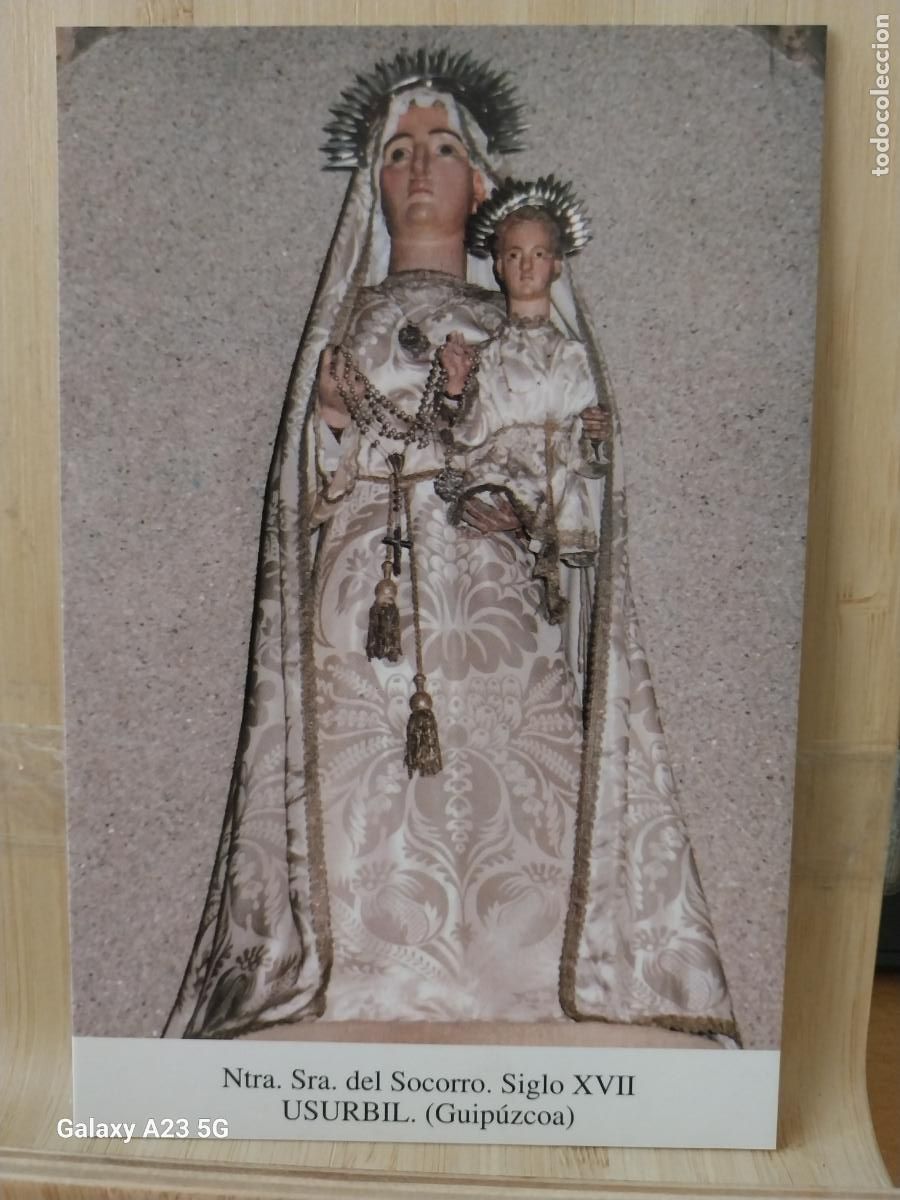 Postales: USURBIL VIRGEN NTRA SRA DEL SOCORRO GUIPUZCOA TARJETA DORSO BLANCO TAMA&Ntilde;O POSTAL