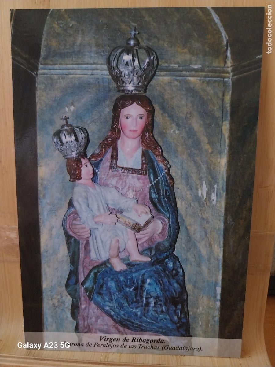 Postales: PERALEJO DE LAS TRUCHAS VIRGEN NTRA SRA DE RIBAGORDA GUADALAJARA TARJETA DORSO BLANCO TAMA&Ntilde;O POSTA