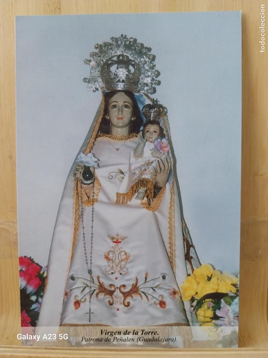 Postales: PE&Ntilde;ALEN VIRGEN NTRA SRA DE LA TORRE GUADALAJARA TARJETA DORSO BLANCO TAMA&Ntilde;O POSTA