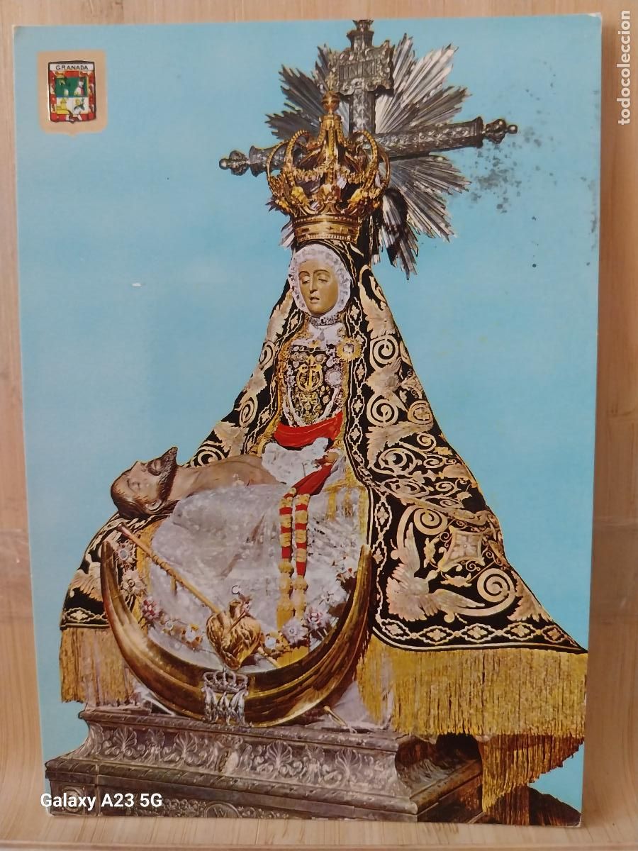 Postales: VIRGEN NTRA SRA DE LAS ANGUSTIAS GRANADA ED FISA 25 ESCRITA A&Ntilde;O 1966 ORIGINAL