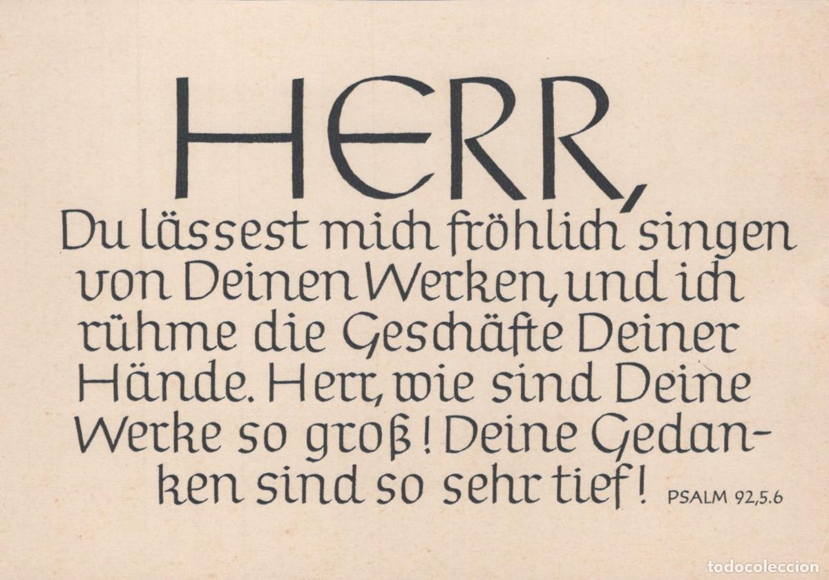 Postales: Germany Religious With Psalm 92 5 6 Quote German Language *YBB791