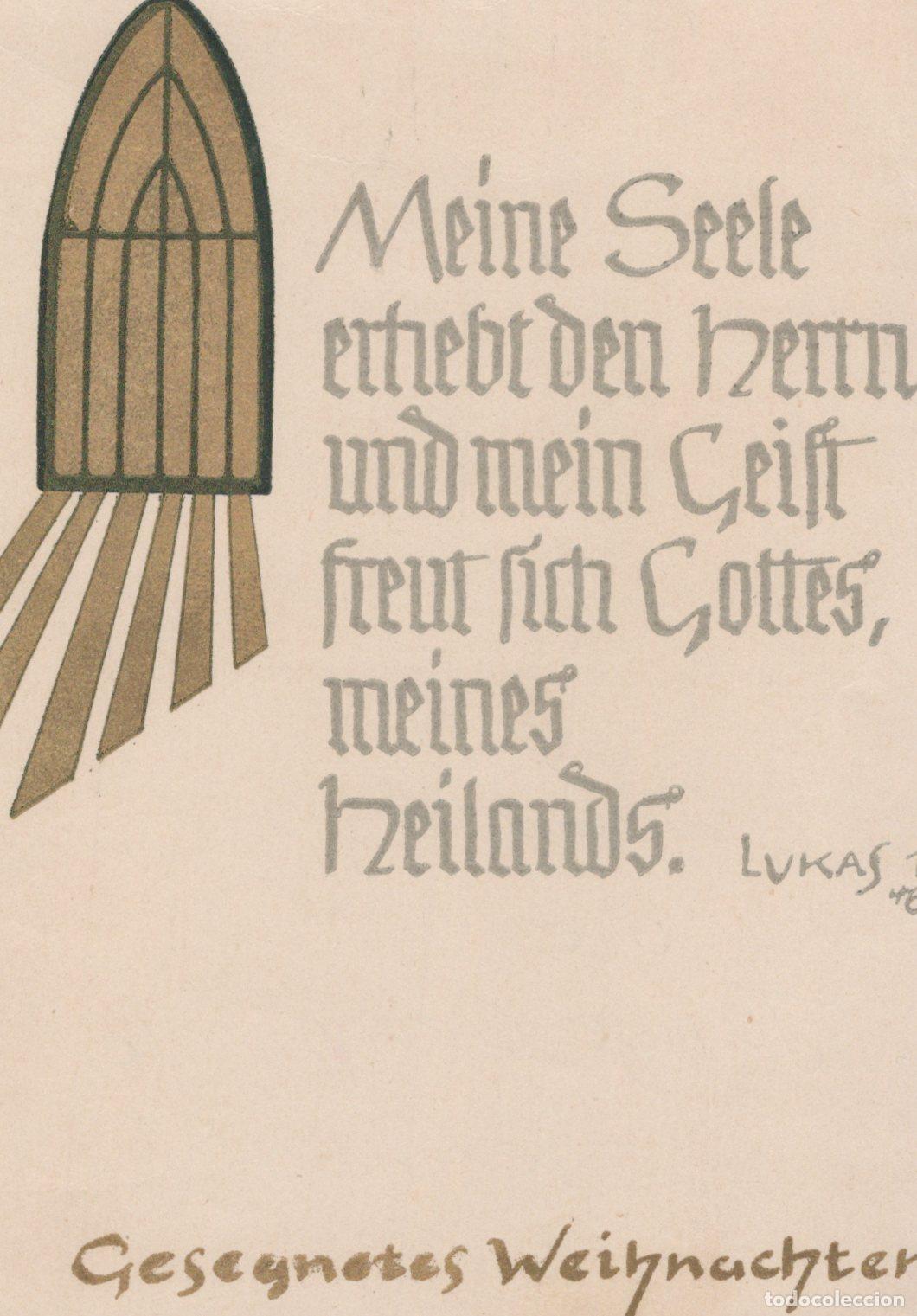 Postales: Topics Christmas Religious With Stained Glass Window And German Text *YBB862