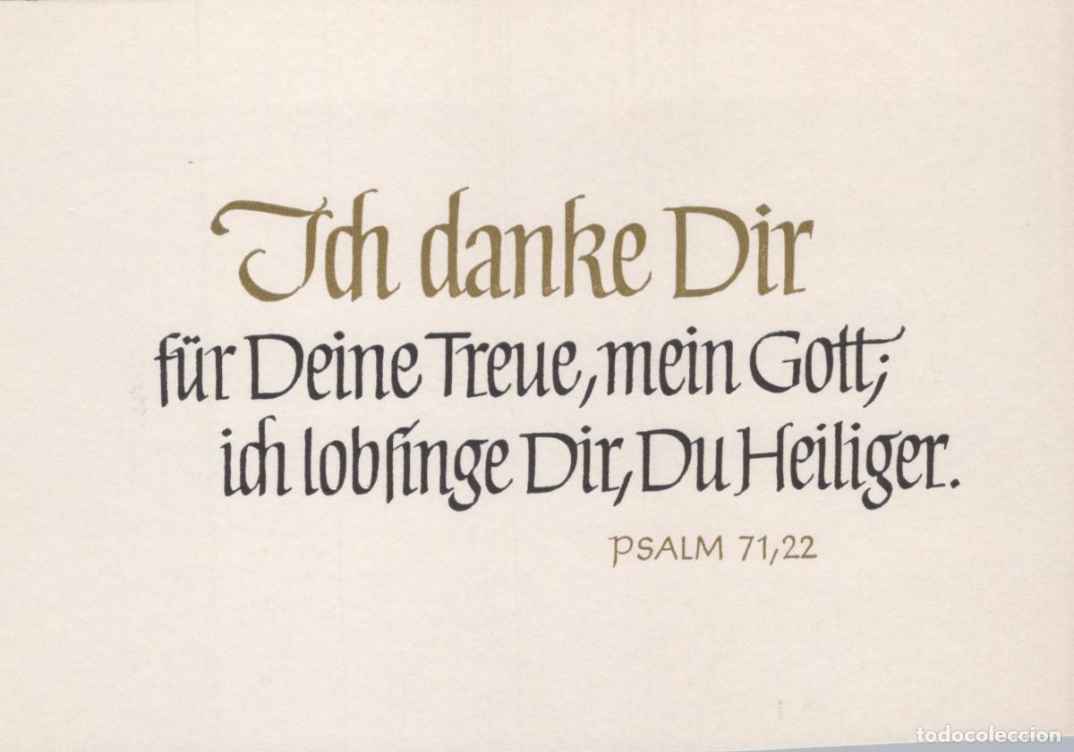 Postales: Germany German Religious Scripture Psalm 71 22 Calligraphy Christian *YBB809