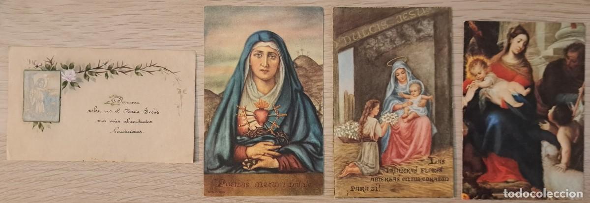 Cartoline: LOTE DE 4 ESTAMPAS RELIGIOSAS ANTIGUAS SIGLO XX