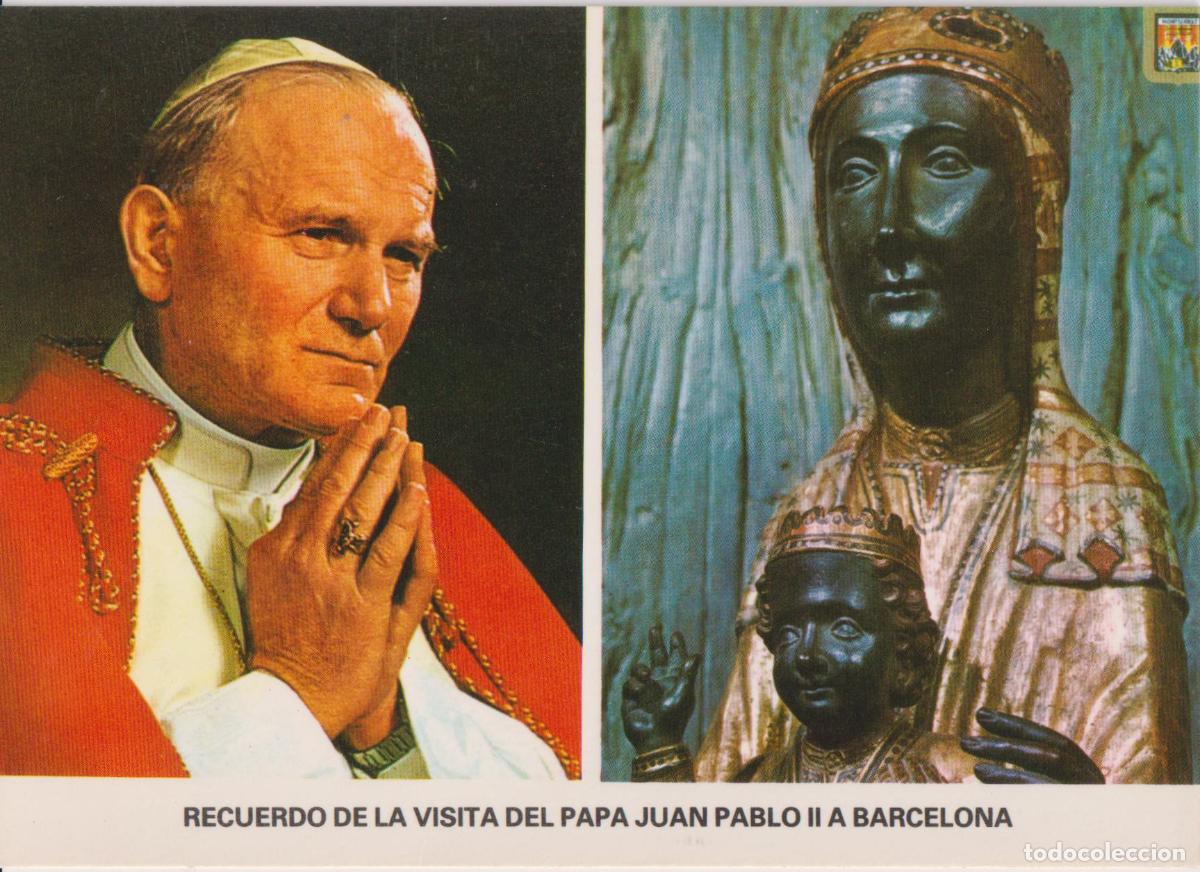 Postales: RECUERDO DE LA VISITA DEL PAPA JUAN PABLO II A BARCELONA - COLECCI&Oacute;N PERLA 29 - S/C