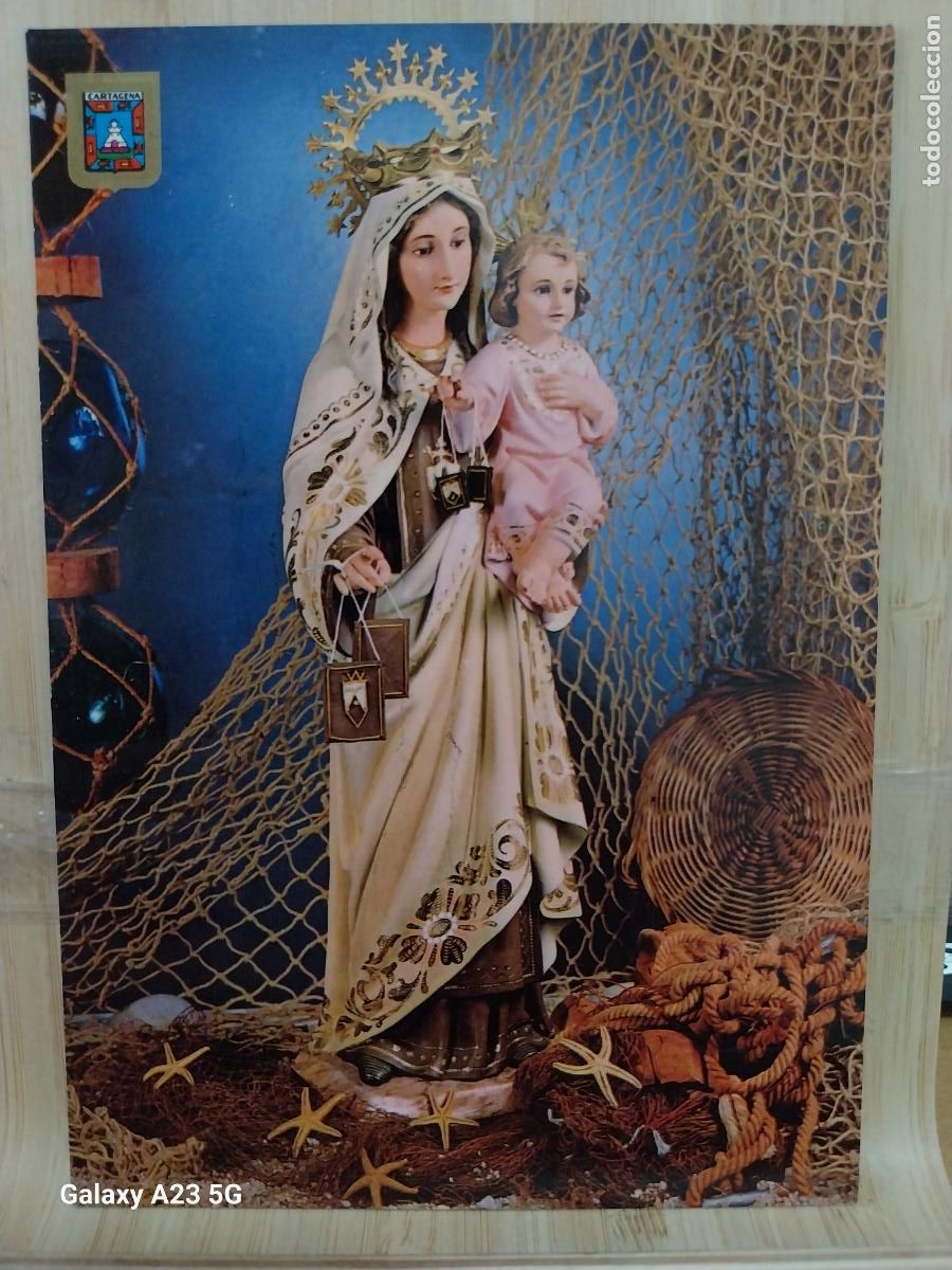 Postales: VIRGEN NTRA SRA CARMEN CARTAGENA MURCIA ED FISA 110 SC ORIGINAL ..-