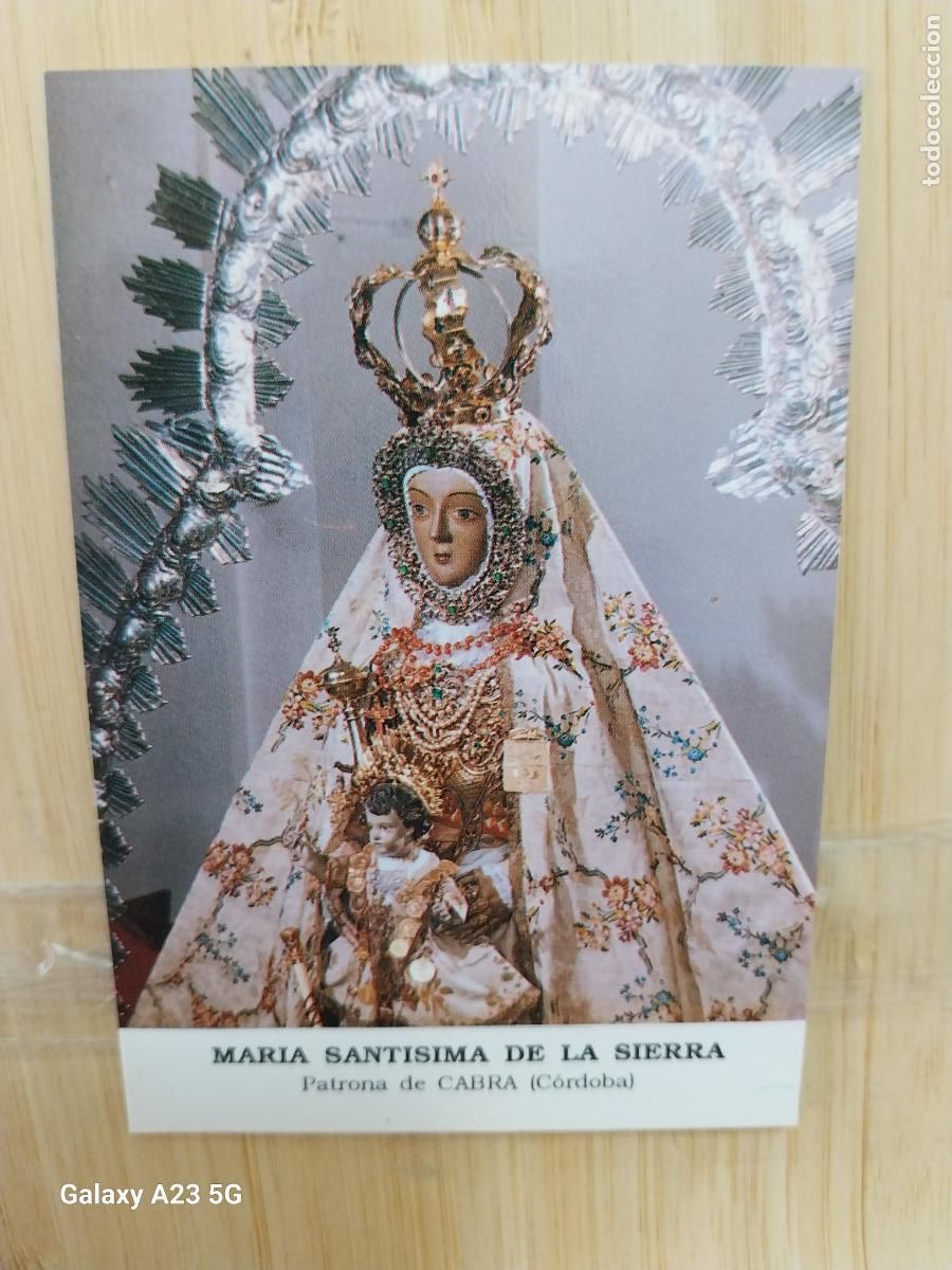 Postales: CABRA VIRGEN NTRA SRA DE LA SIERRA C&Oacute;RDOBA ESTAMPA DORSO ORACION 10X7 CMS