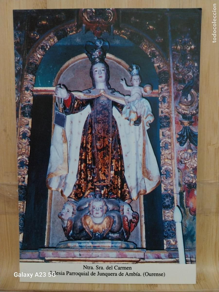 Postales: JUNQUERA DE AMBIA VIRGEN NTRA SRA DEL CARMEN TARJETA DORSO BLANCO TAMA&Ntilde;O POSTAL