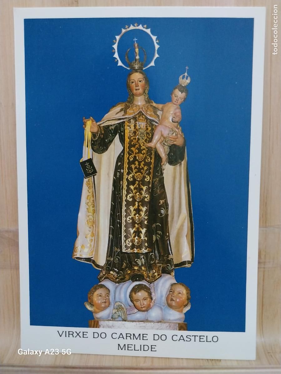 Postales: MELIDE VIRGEN NTRA SRA DO CARME DO CASTELO ED FAMA 5901 SC ORIGINAL