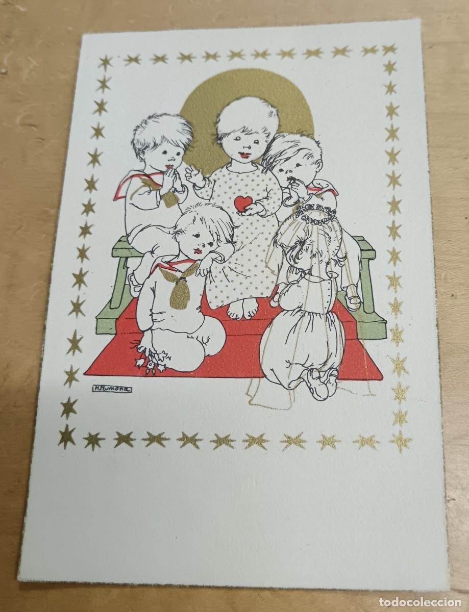 Postales: ESTAMPA PRIMERA COMUNI&Oacute;N ILUSTRADA POR LLIMONA 12X8 CM.