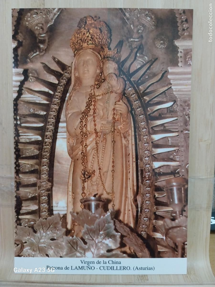 Postales: CUDILLERO LAMUNO VIRGEN NTRA SRA DE LA CHINA TARJETA DORSO BLANCO TAMA&Ntilde;O POSTAL