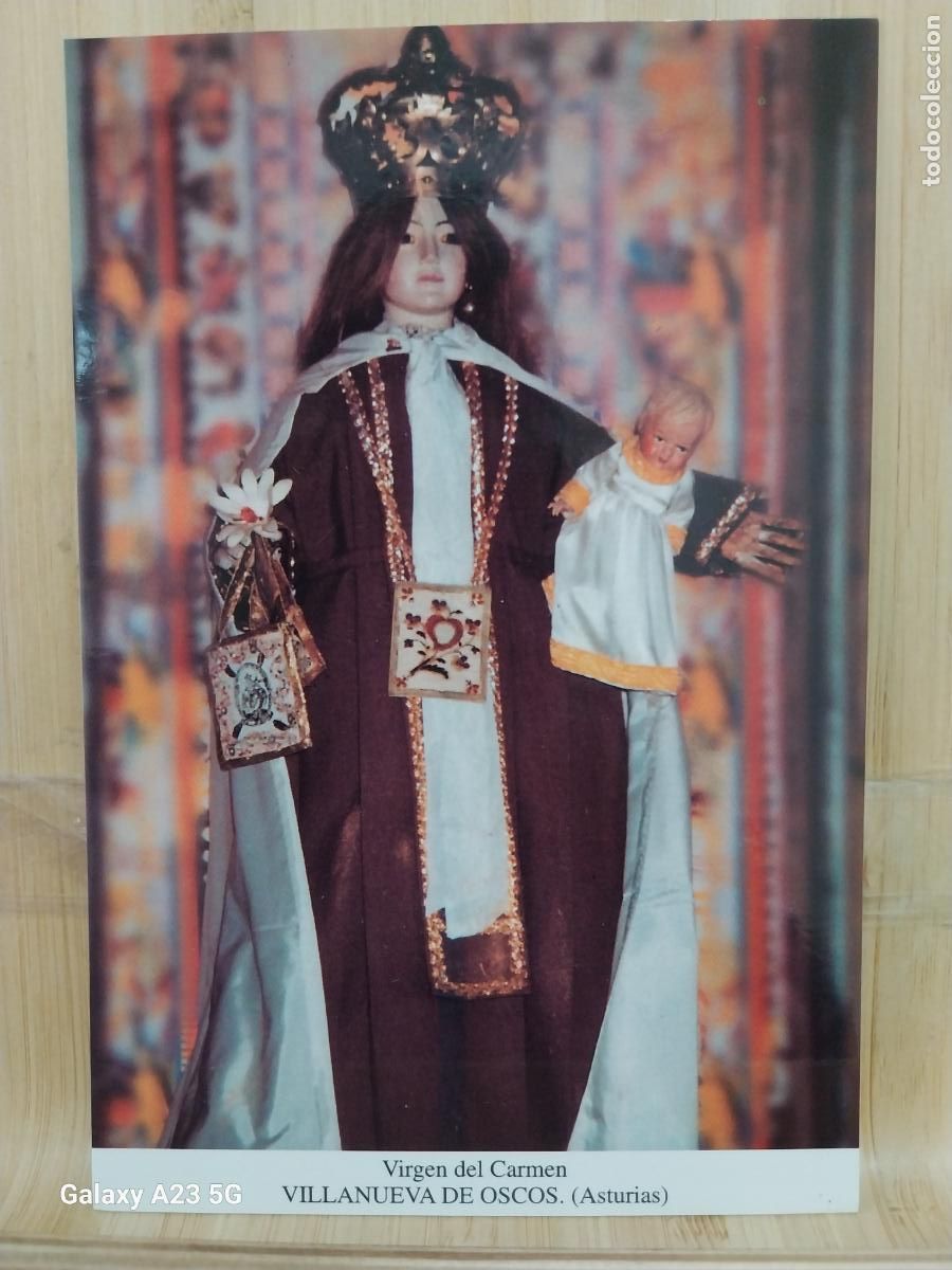 Postales: VILLANUEVA DE OSCOS VIRGEN NTRA SRA DEL CARMEN ASTURIAS TARJETA DORSO BLANCO TAMA&Ntilde;O POSTAL