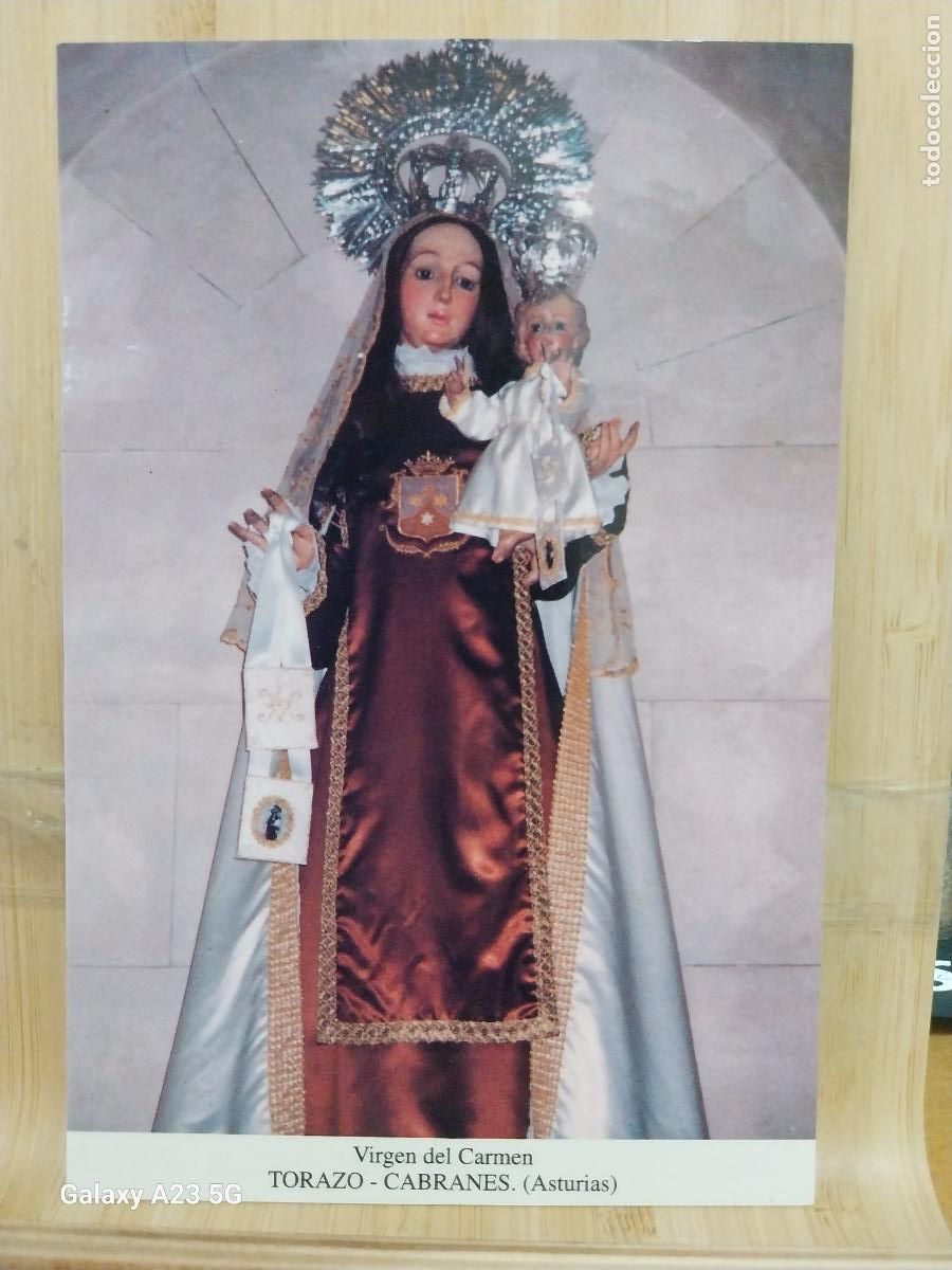 Postales: TORAZO CABRANES VIRGEN NTRA SRA DEL CARMEN ASTURIAS TARJETA TAMA&Ntilde;O POSTAL DORSO BLANCO