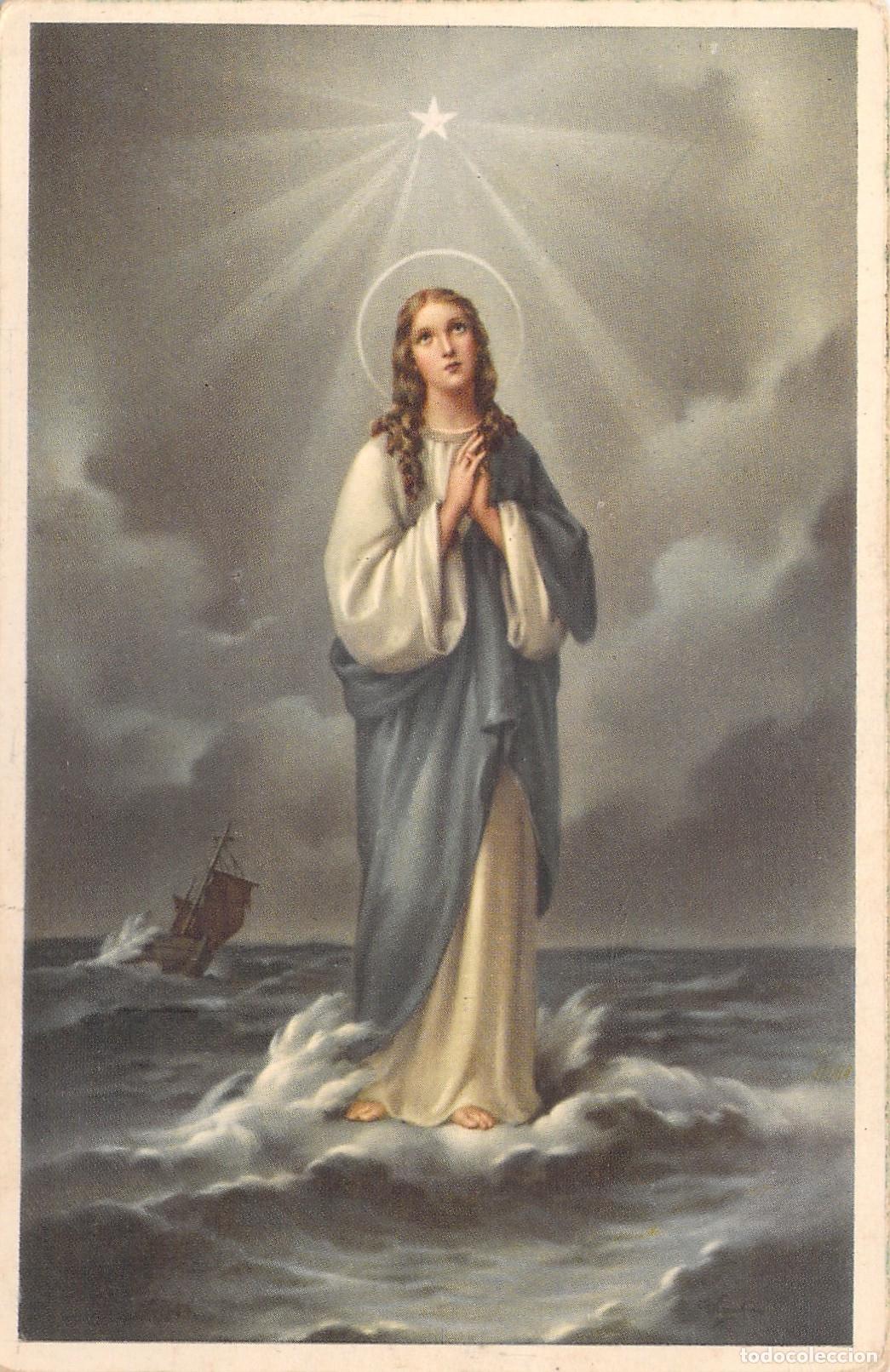 Postales: Postal de la Virgen Mar&iacute;a como Estrella del Mar