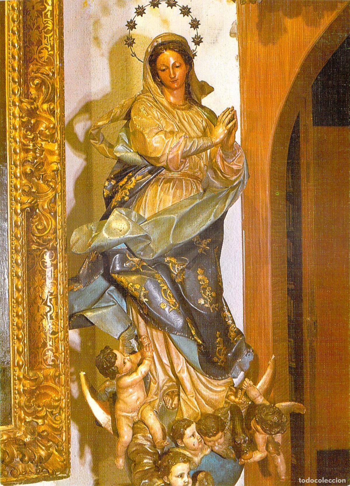 Postales: Postal de la Inmaculada en la Catedral de Cadiz, Escultura de I. Vergara