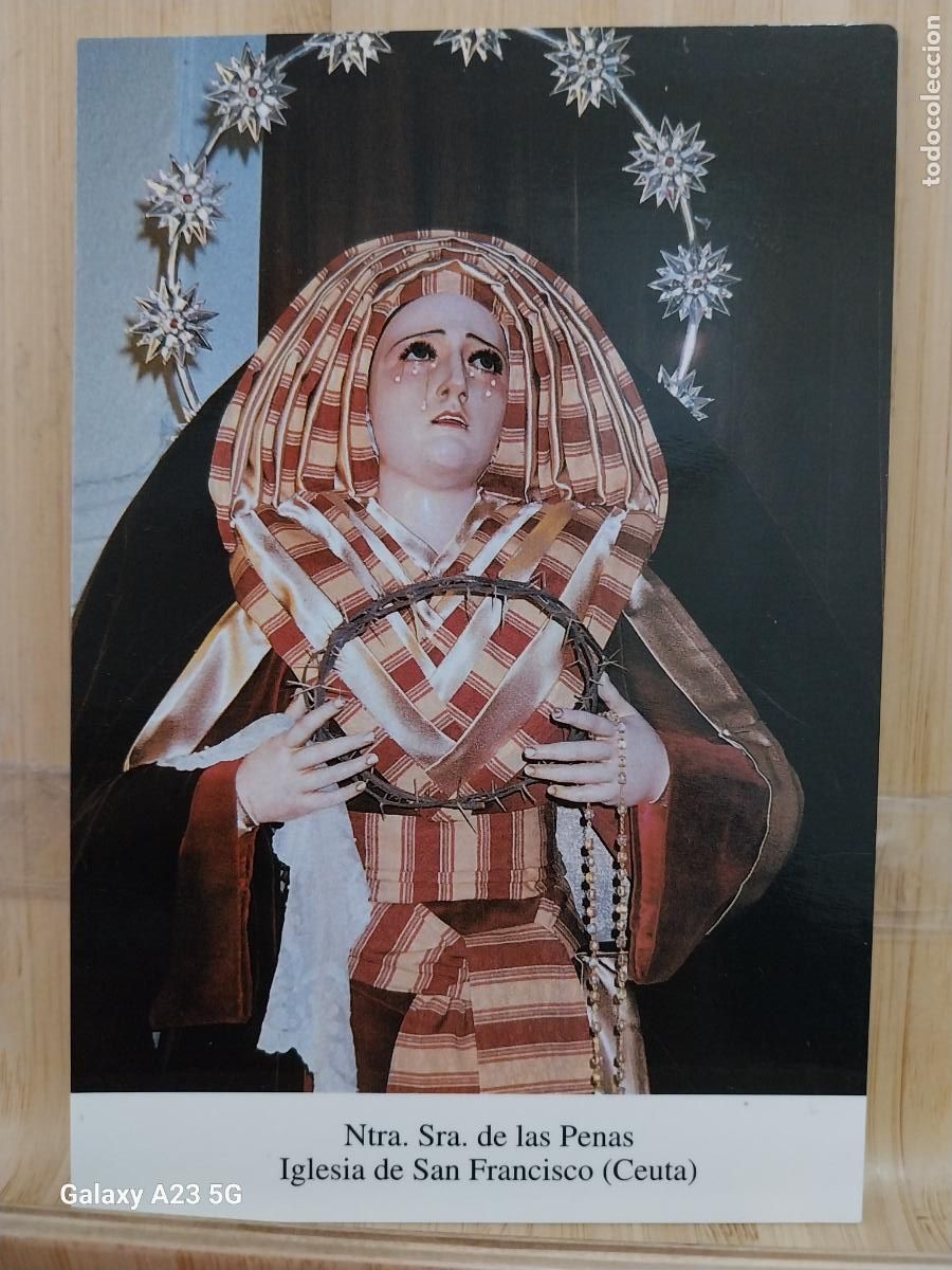 Postales: SAN FRANCISCO VIRGEN NTRA SRA DE LAS PENAS CEUTA TARJETA DORSO BLANCO TAMA&Ntilde;O POSTAL