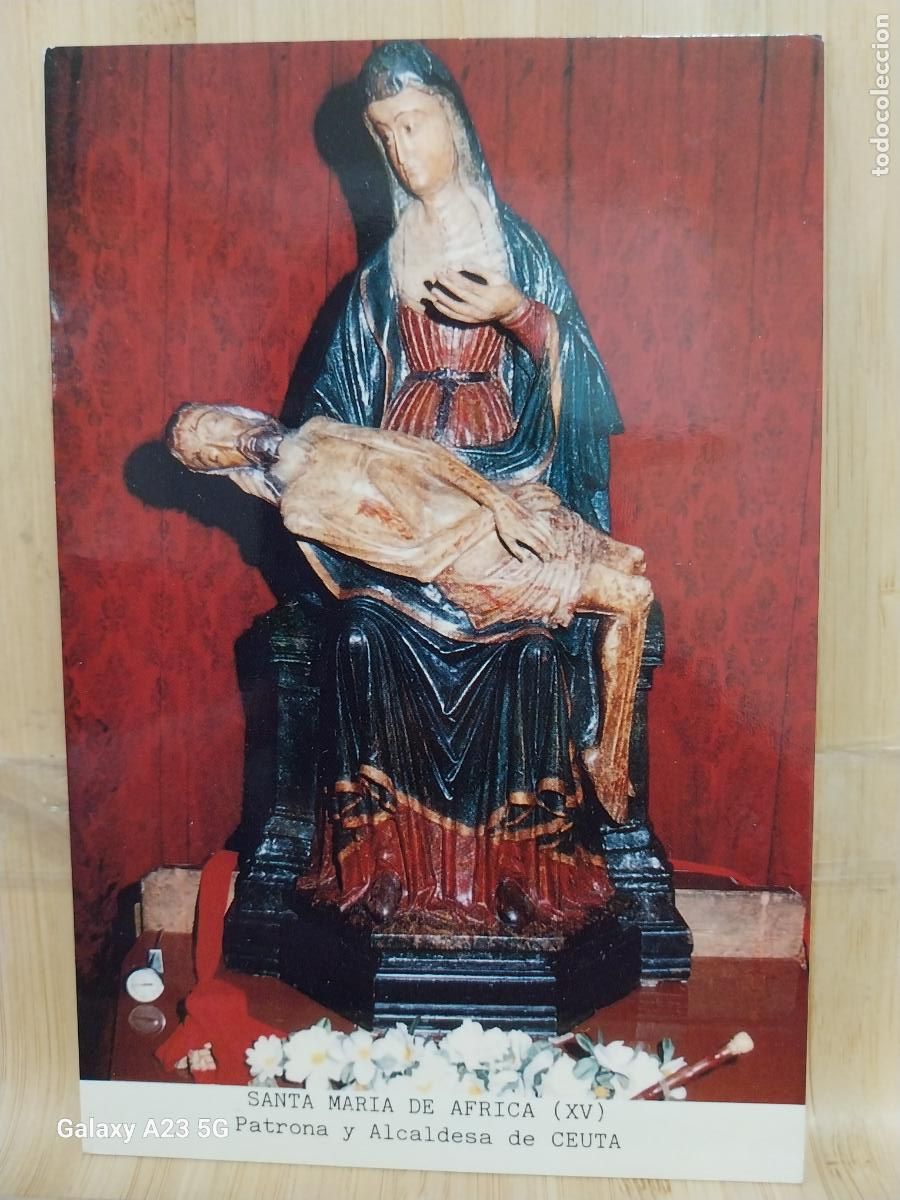 Postales: VIRGEN NTRA SRA DE SANTA MARIA AFRICA CEUTA TARJETA DORSO ORACION TAMA&Ntilde;O POSTAL