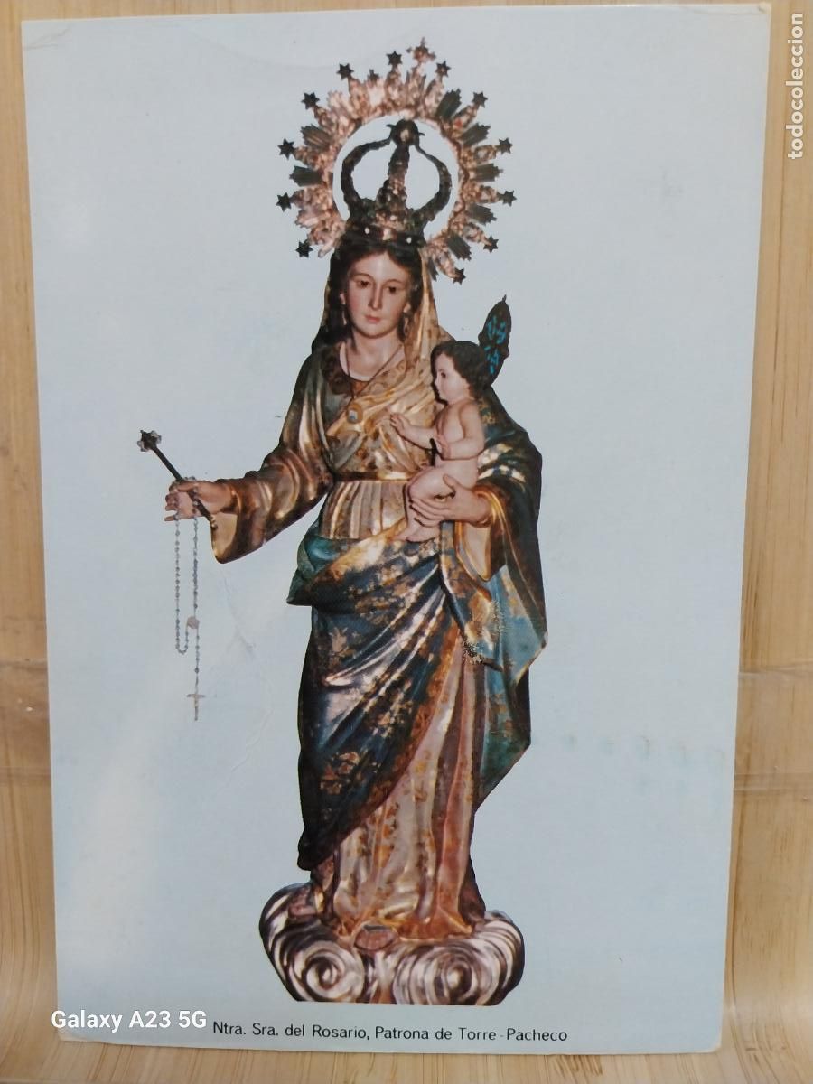 Postales: TORRE PACHECO VIRGEN NTRA SRA DEL ROSARIO MURCIA TARJETA DORSO BLANCO TAMA&Ntilde;O POSTAL