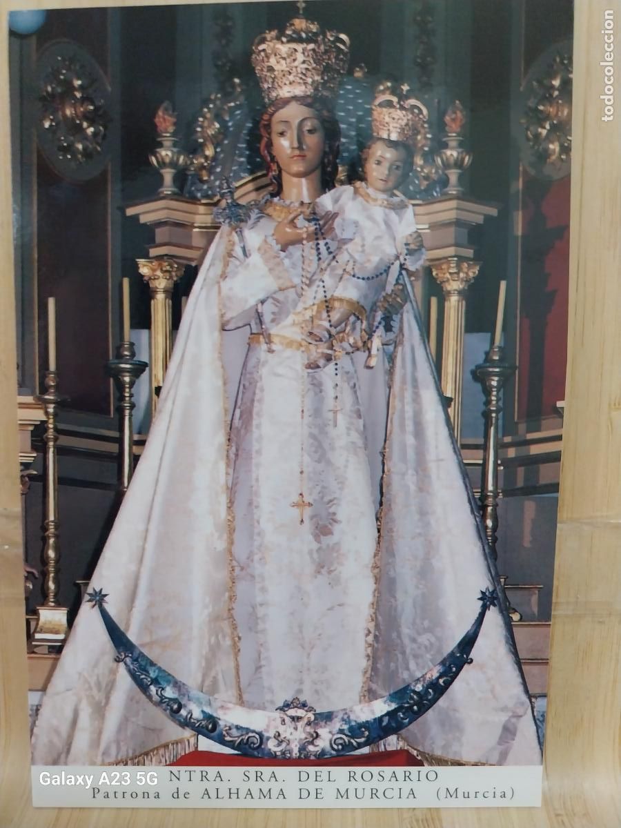 Postales: ALHAMA VIRGEN NTRA SRA DEL ROSARIO MURCIA TARJETA DORSO HIMNO TAMA&Ntilde;O POSTAL VISTABELLA