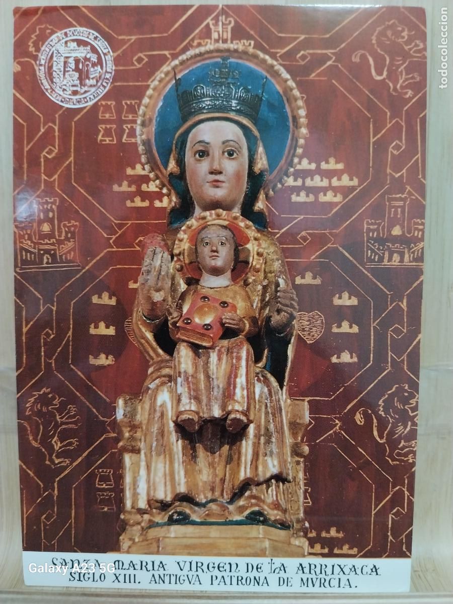 Postales: VIRGEN NTRA SRA SANTA MARIA DE LA ARRIXAGA MURCIA TARJETA VISTABELLA DORSO HIMNO