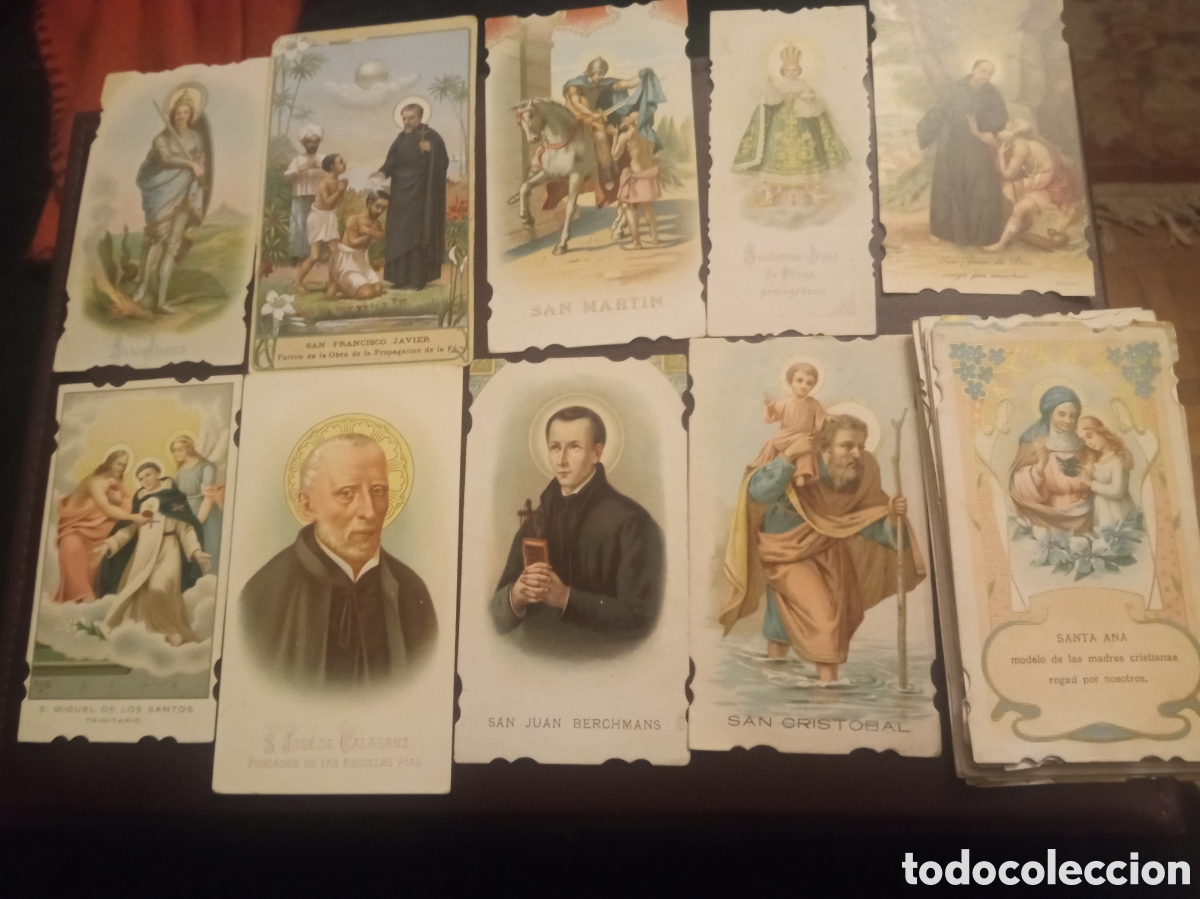 Postales: 30 Antiguas estampas religiosas de Santos y Santas, de principios del 1900