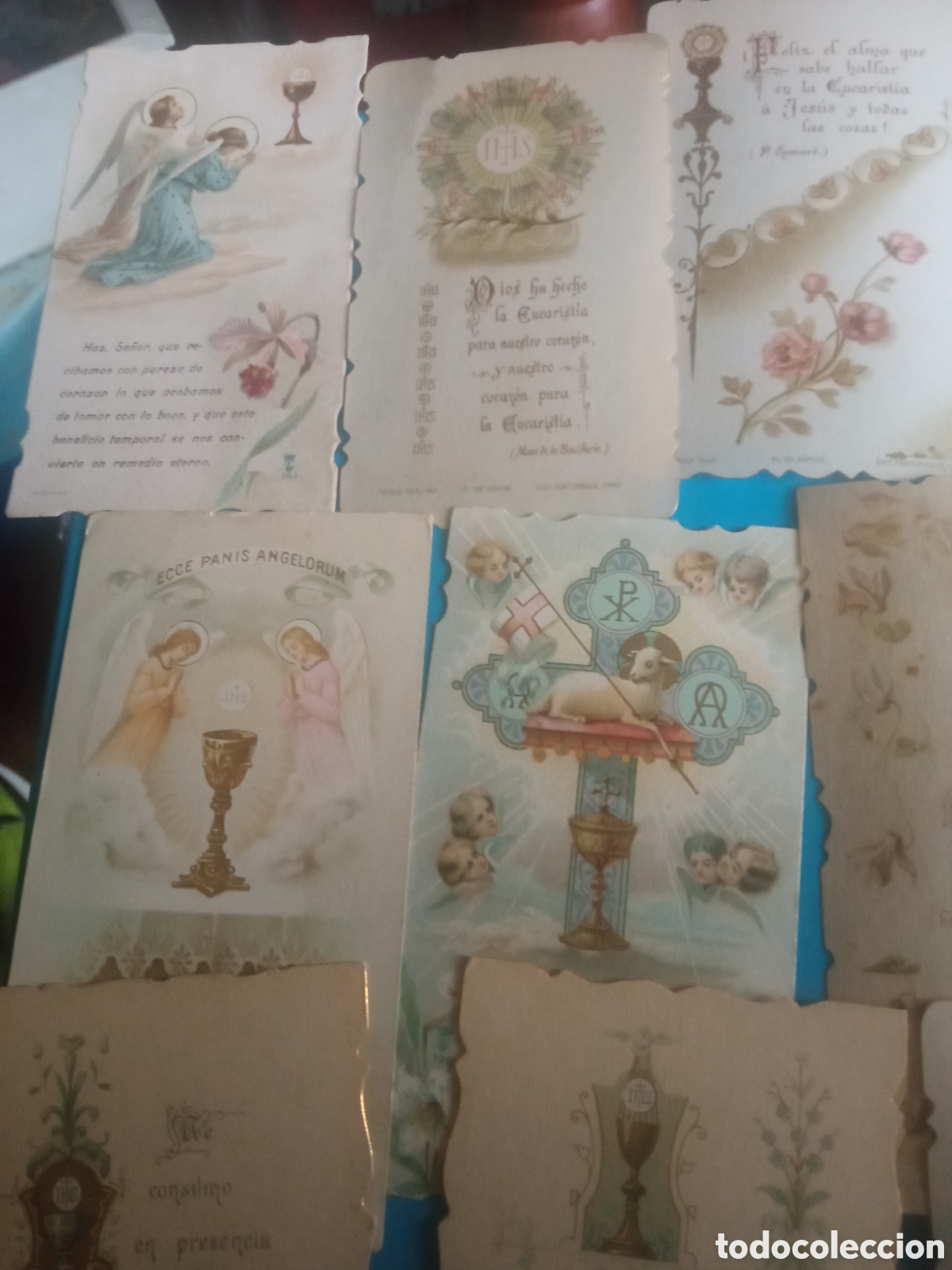 Postales: 10 antiguas estampas, Sagrada Comuni&oacute;n - Foto 2