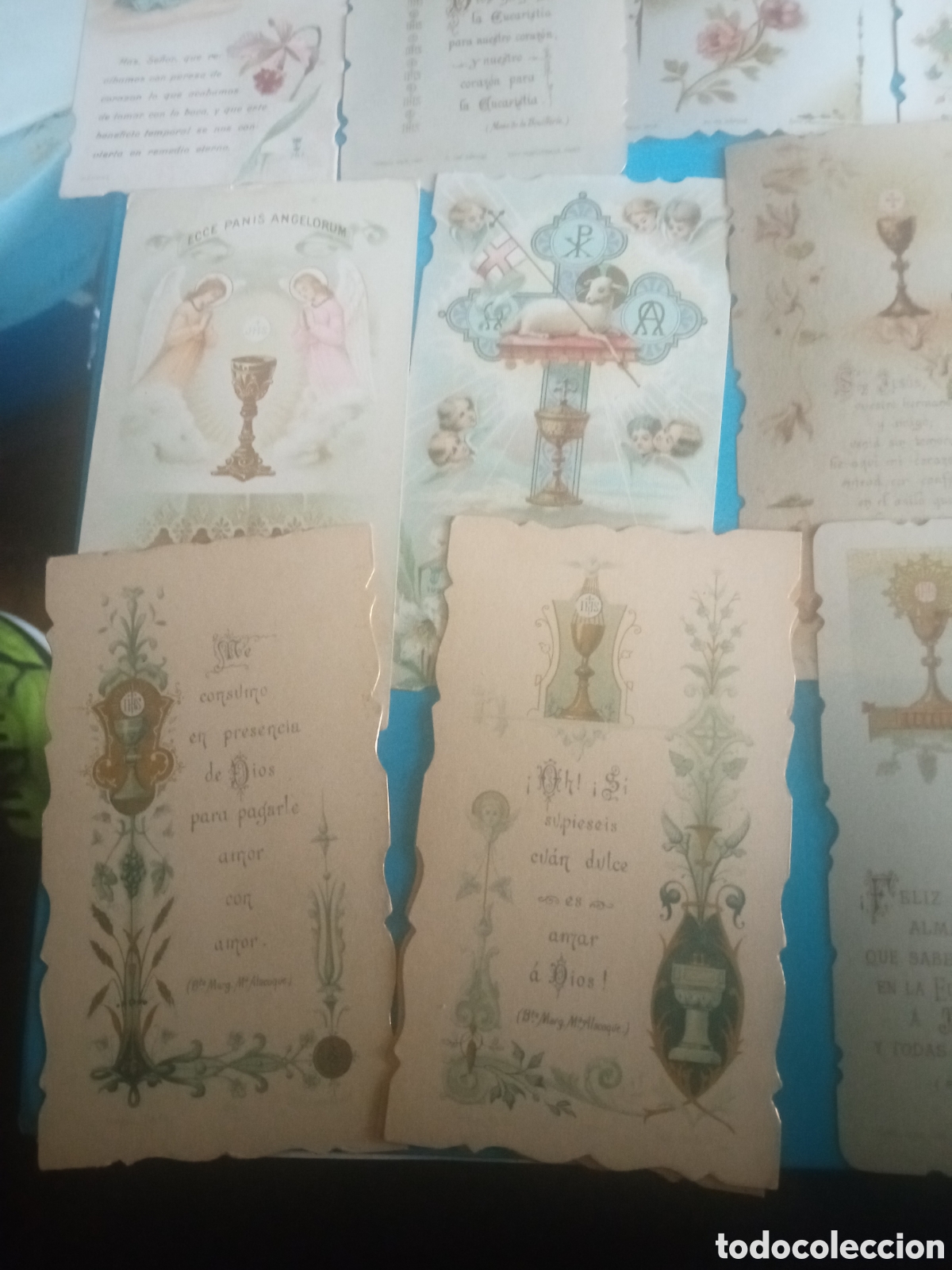 Postales: 10 antiguas estampas, Sagrada Comuni&oacute;n - Foto 5