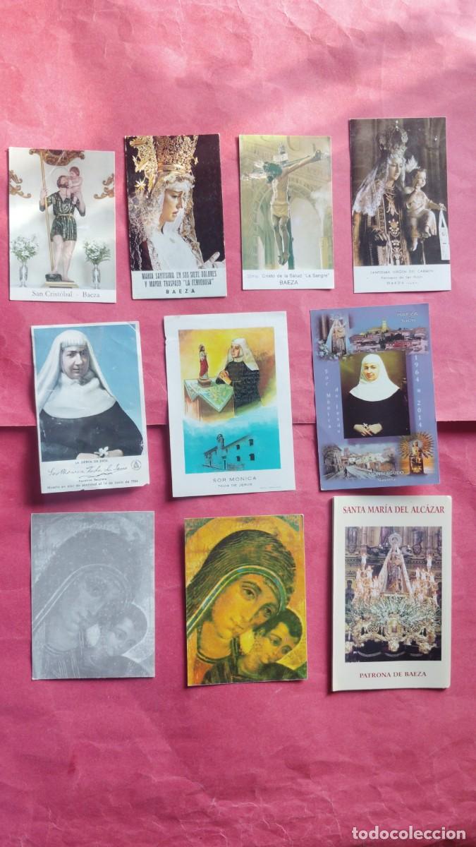 Postales: ESTAMPAS RELIGIOSAS.-CRISTOS.-VIRGENES.-SANTAS.-LOTE DE 10 ESTAMPAS RELIGIOSAS.-BAEZA.