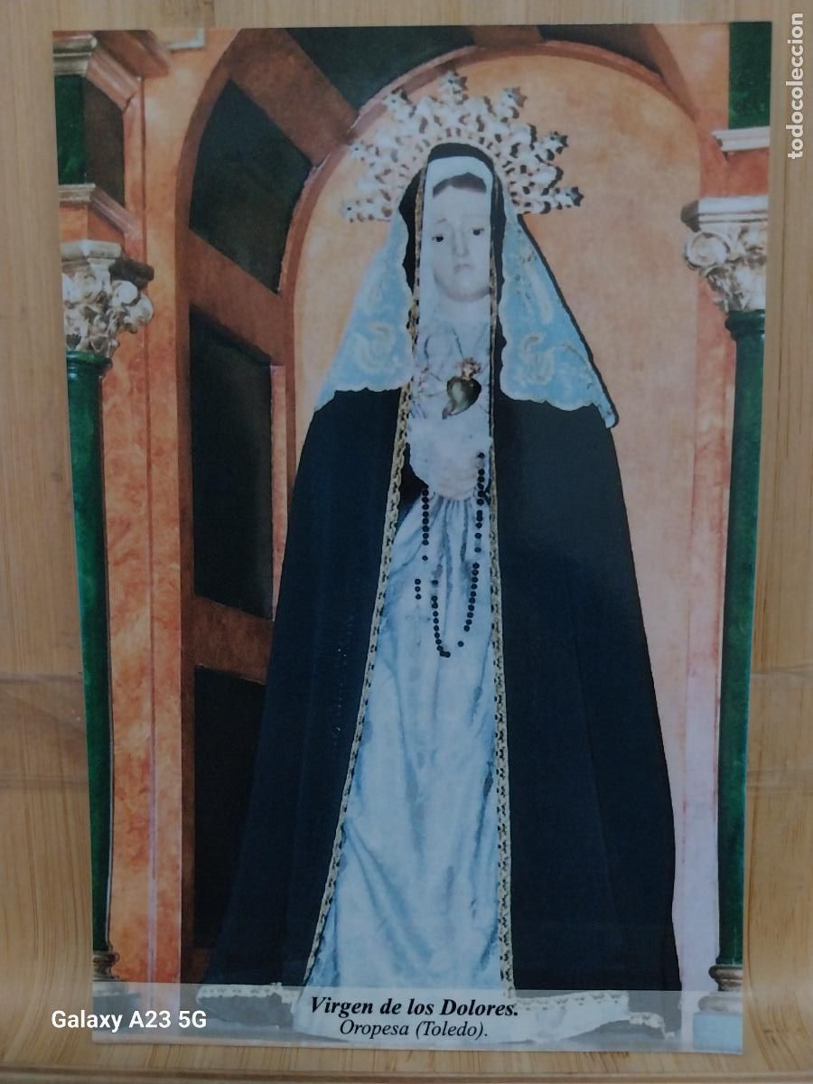 Postales: OROPESA VIRGEN NTRA SRA DE LOS DOLORES TOLEDO TARJETA TAMA&Ntilde;O POSTAL DORSO BLANCO