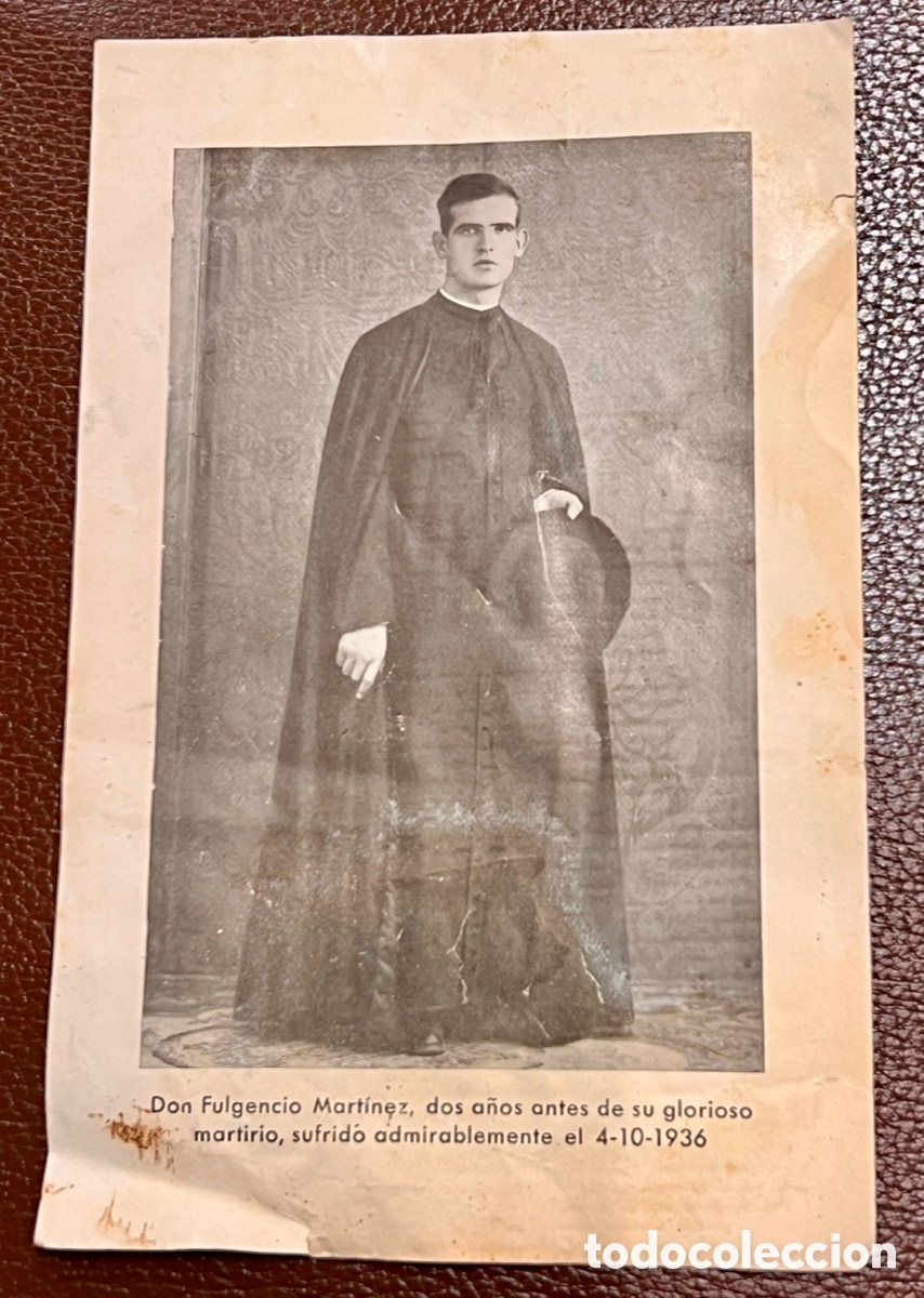 Postales: Estampa Religiosa. Foto de Sacerdote M&aacute;rtir. A&ntilde;os 60.