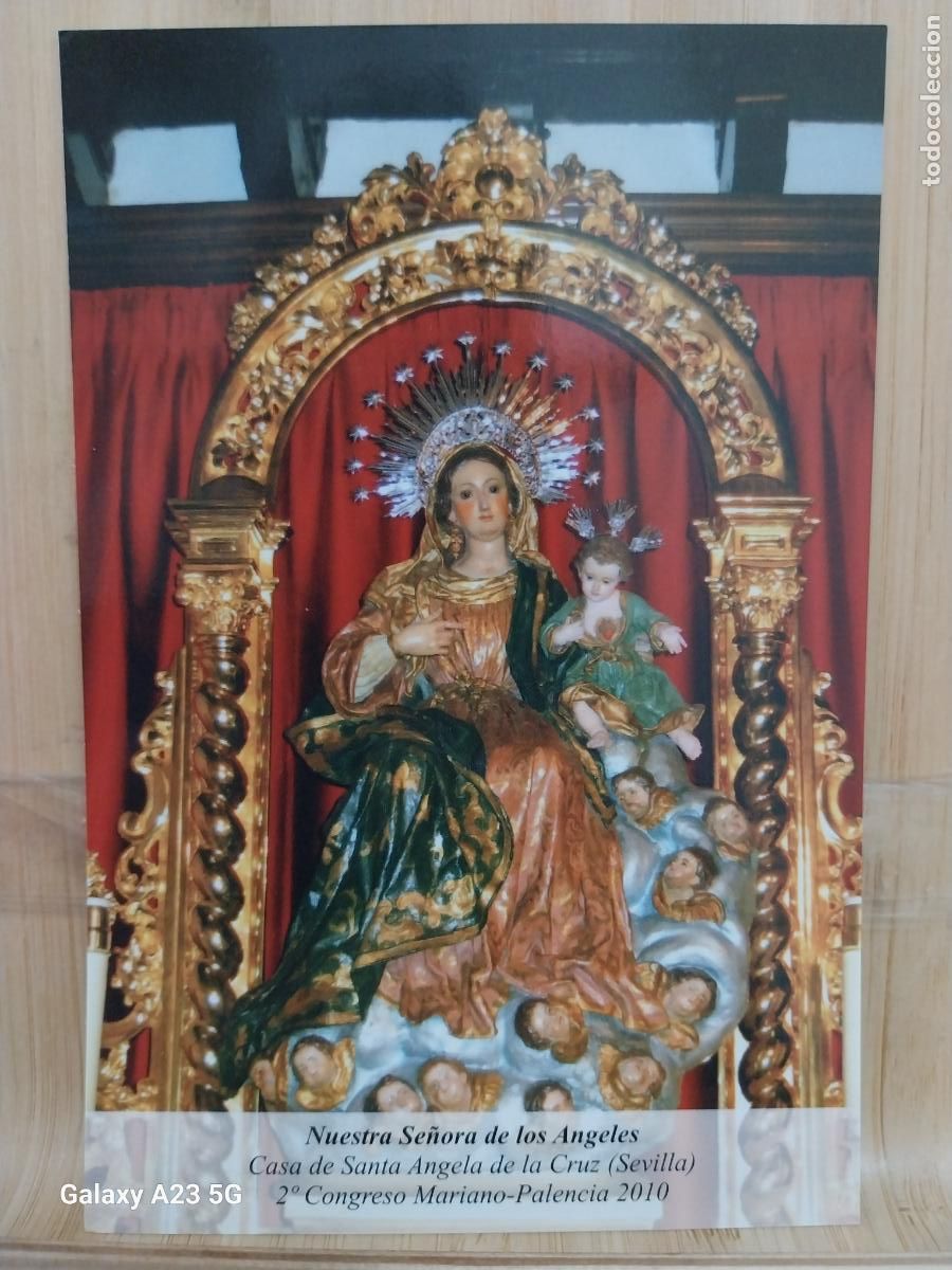 Postales: CASA SANTA ANGELA DE LA CRUZ CATEDRAL VIRGEN NTRA SRA ANGELES TARJETA TAMA&Ntilde;O POSTAL DORSO BLANCO