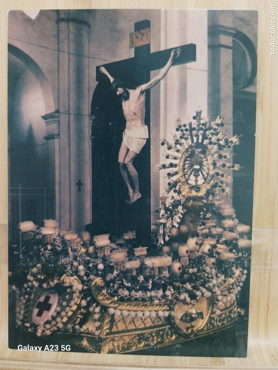 Postales: CRISTO DE LOS MINEROS DE LA UNION TARJETA TAMA&Ntilde;O POSTAL DORSO SAETA