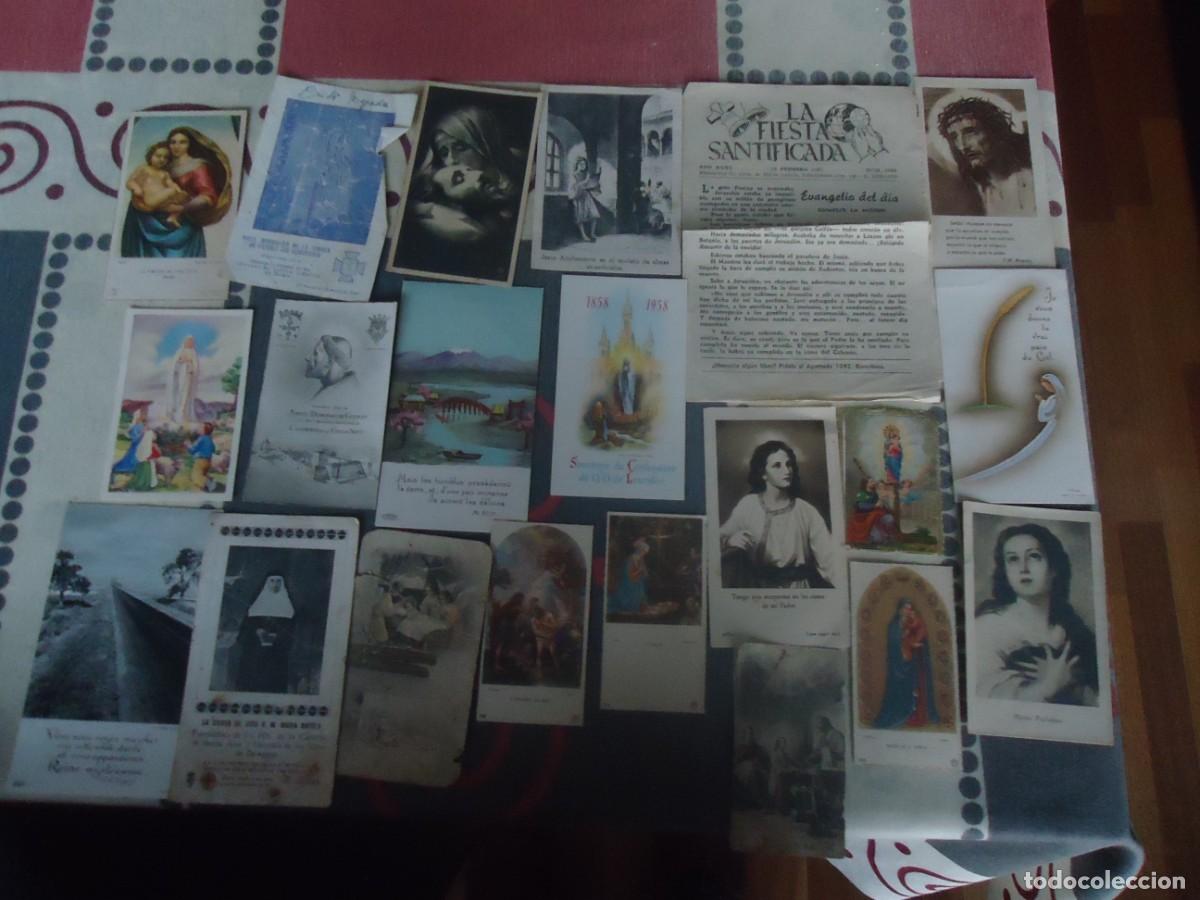Postales: LOTE DE 21 ESTAMPAS RELIGIOSAS - Foto 1