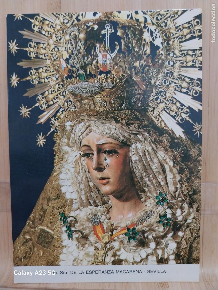 Postales: VIRGEN NTRA SRA LA ESPERANZA MACARENA SEVILLA POSTAL A&Ntilde;O 1986 SC ORIGINAL +**+
