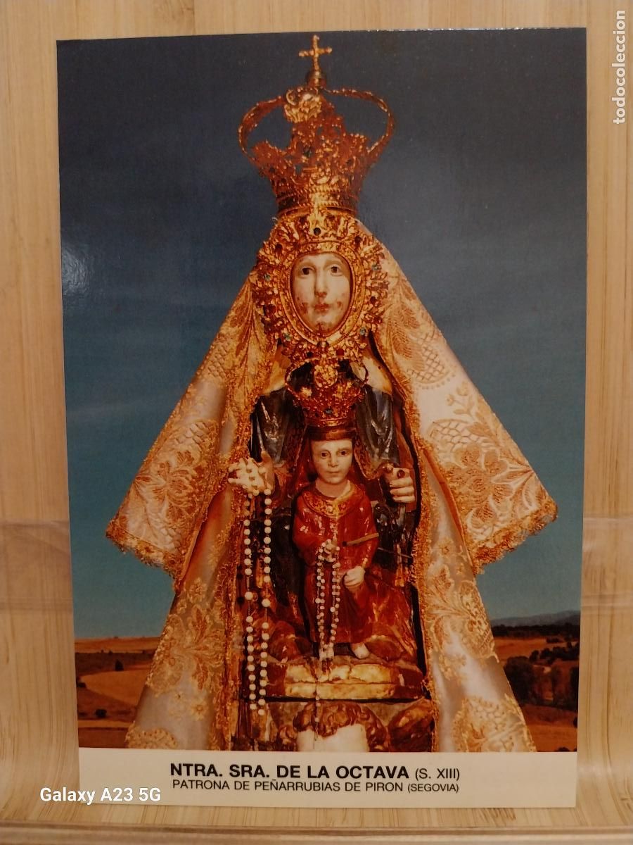 Postales: PE&Ntilde;ARRUBIAS DE PIRON VIRGEN NTRA SRA DE LA OCTAVA SEGOVIA ED FISA DORSO ORACION...-