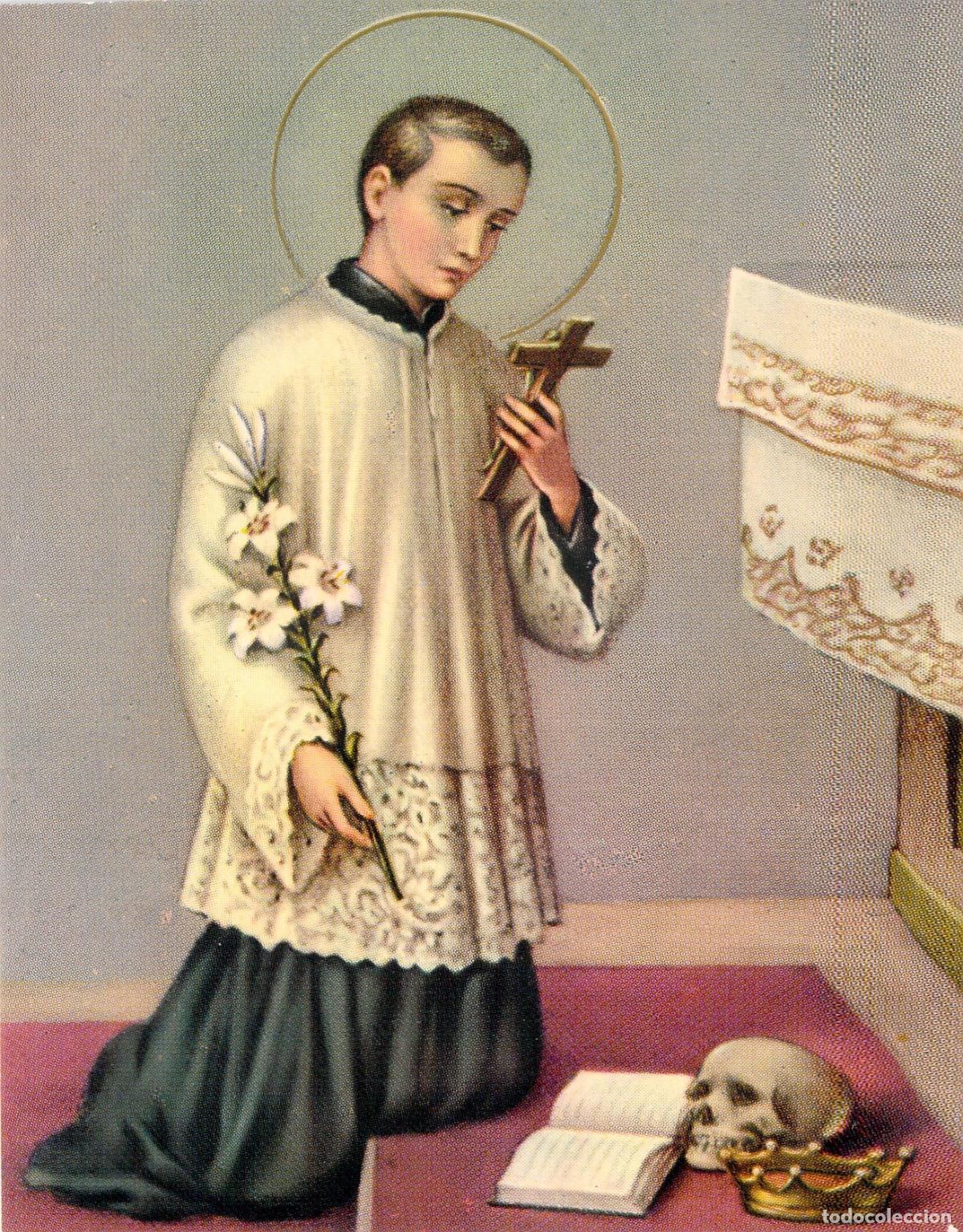 Postales: Postal religiosa de San Luis Gonzaga