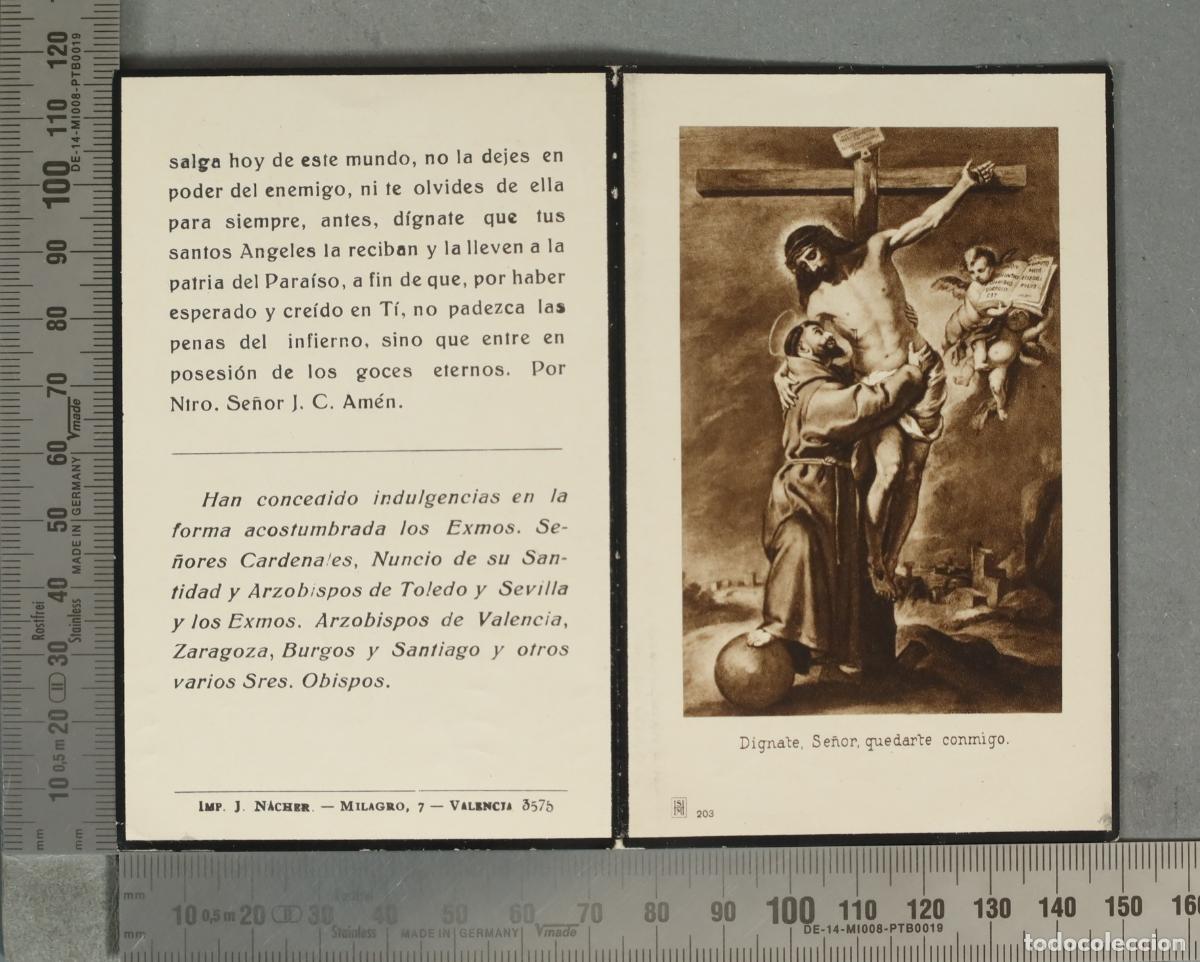 Cartes Postales: ESQUELA. Dignate, Se&ntilde;or, quedarte conmigo - HIJA DE MARIA TERCIARIA FRANCISCANA. 1935. VALENCIA