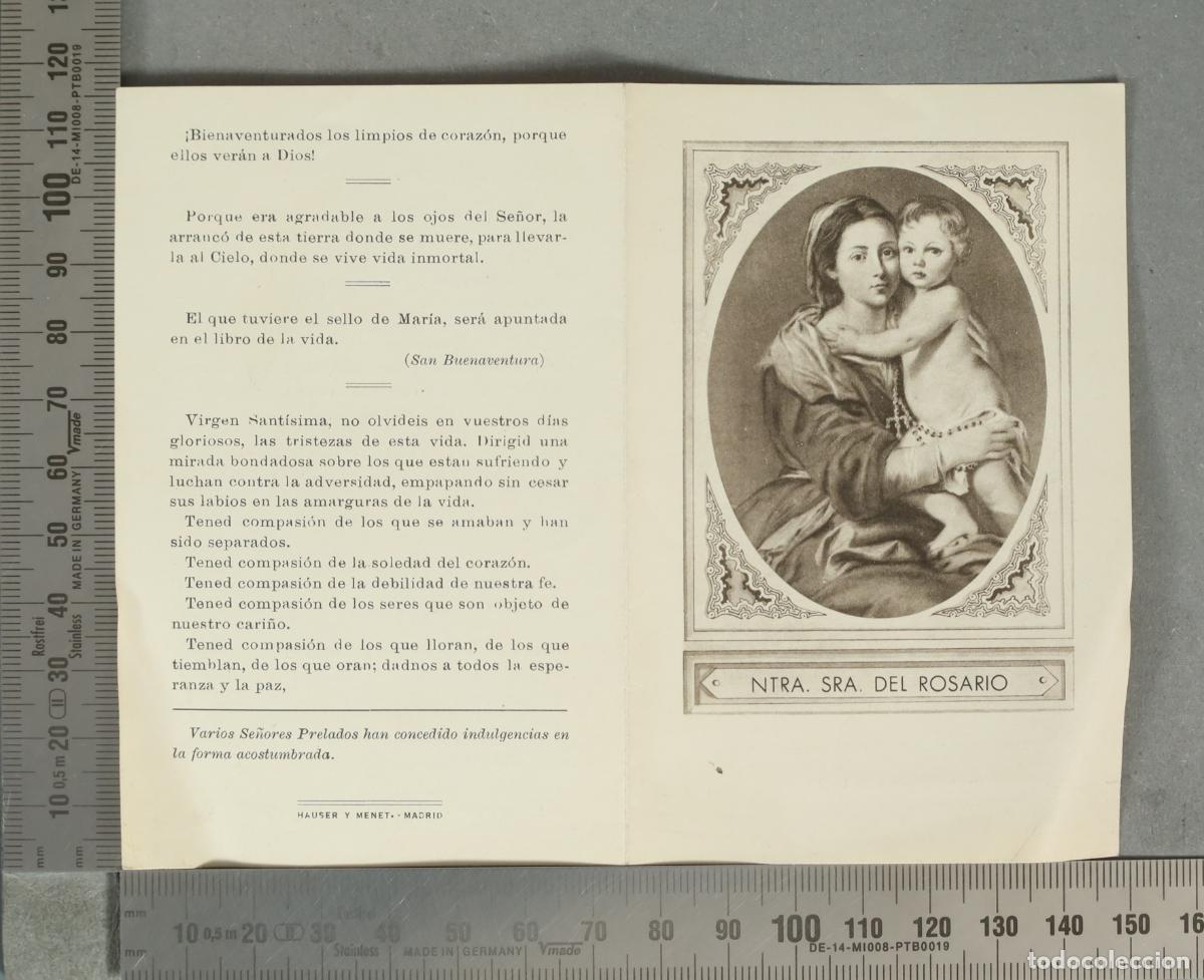 Cartoline: ESQUELA. MUJER. GRANADA. 1934- Ntra. Sra. del Rosario