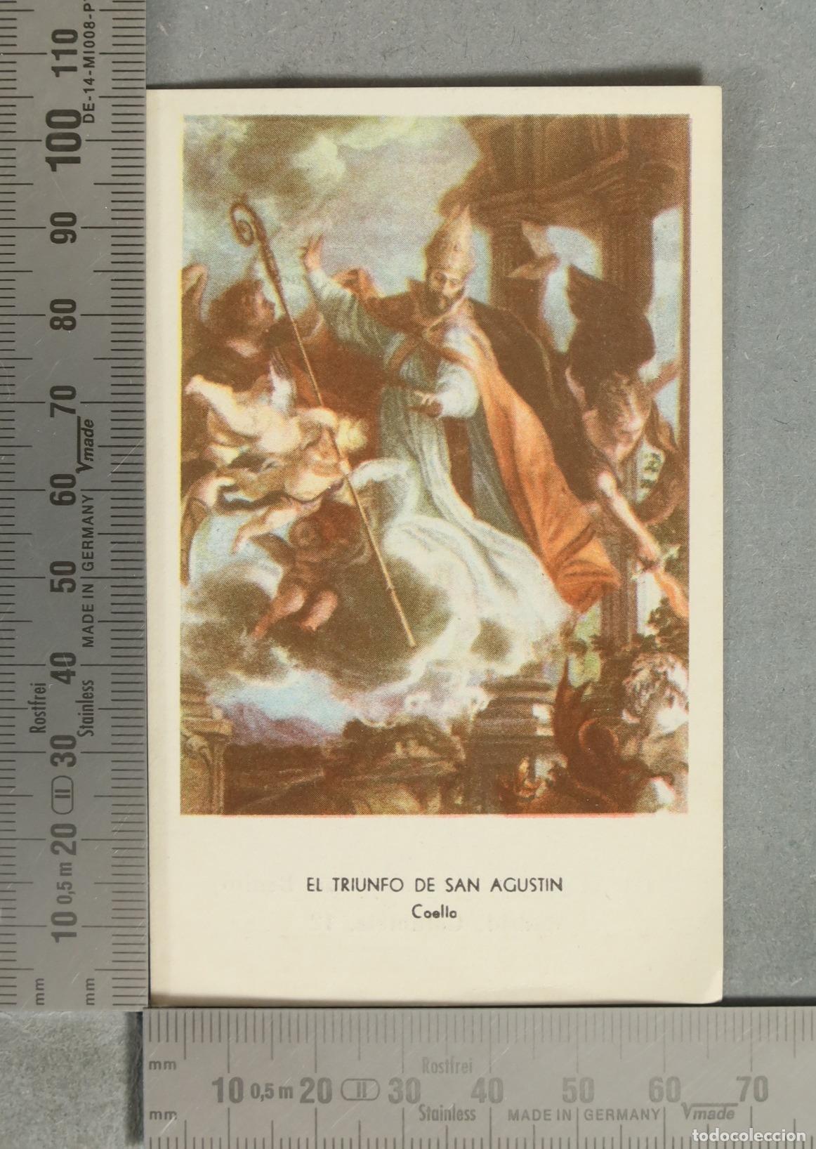 Cartoline: ESTAMPA. El Triunfo de San Agustin - Coello EJERCICIOS ESPIRITUALES. MADRID. VOT SAN AGUSTIN