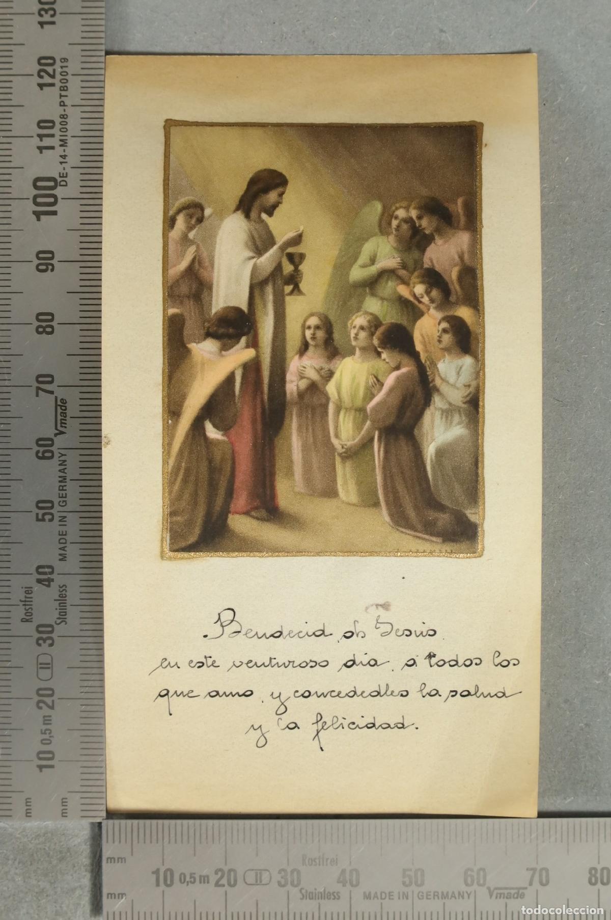 Cartoline: ESTAMPA. Primera Comuni&oacute;n - M&aacute;laga OBISPO DE MALAGA 1930