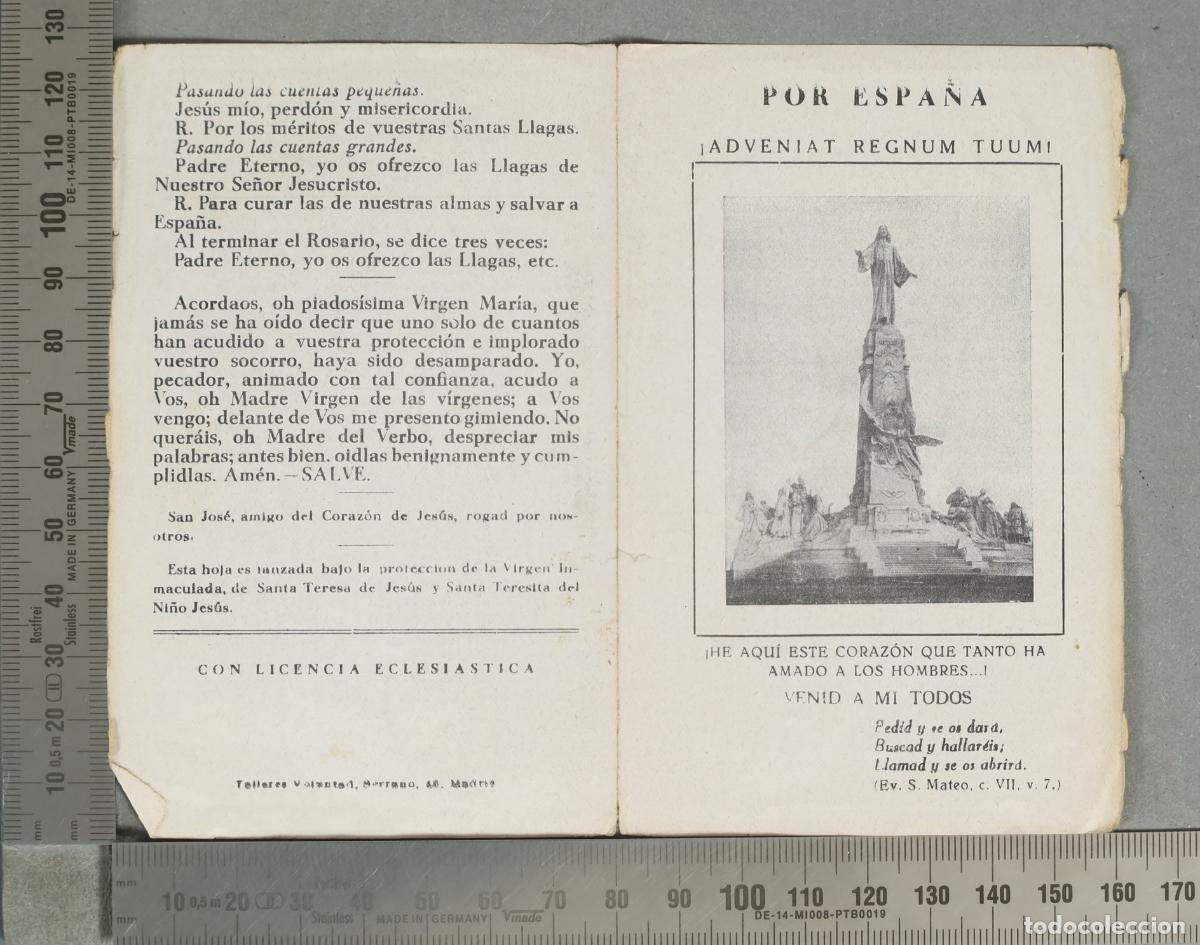 Postales: ESTAMPA. Por Espa&ntilde;a - Adveniat Regnum Tuum - Talleres Voluntad