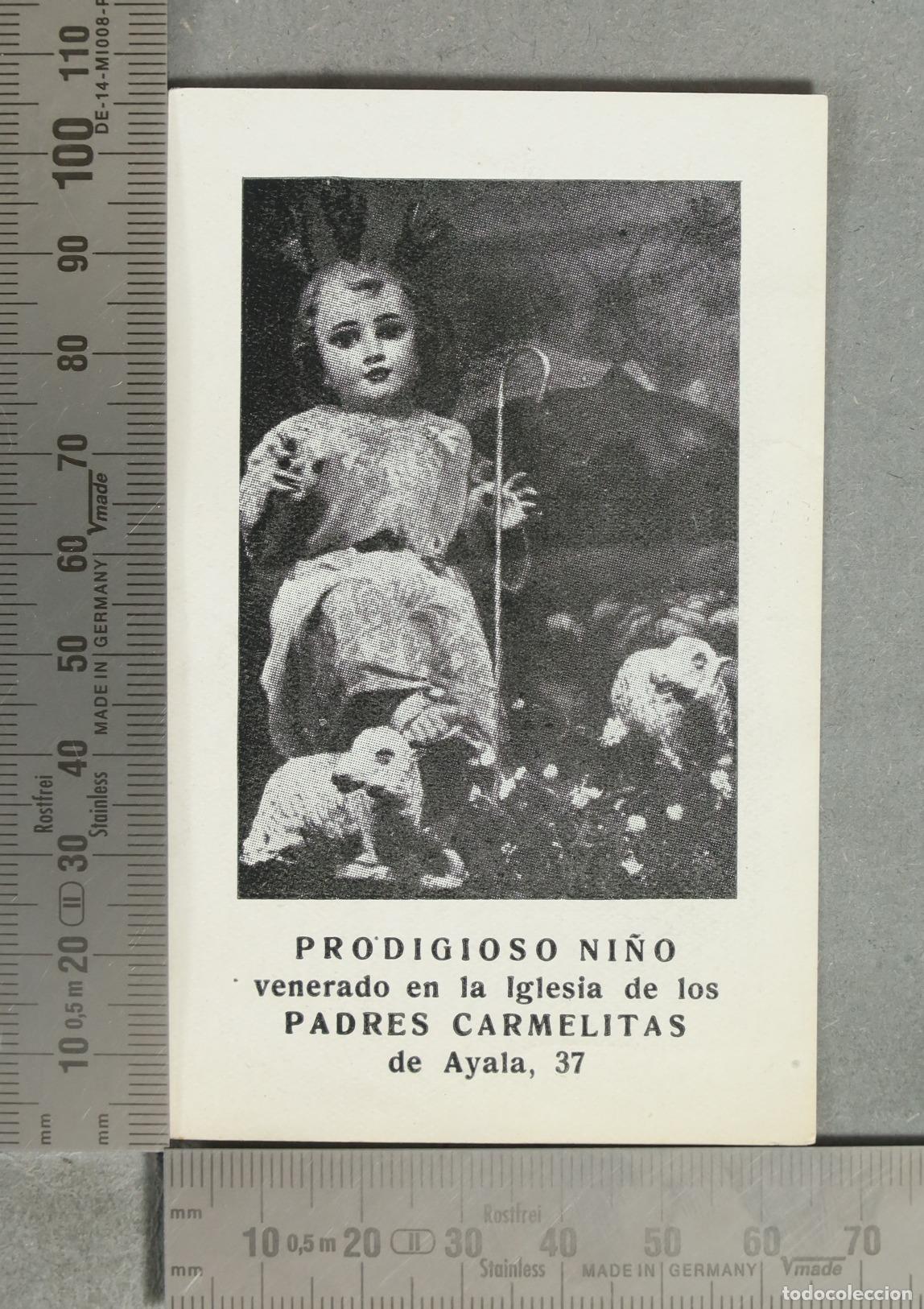 Postkarten: ESTAMPA. Prodigioso Ni&ntilde;o venerado en la Iglesia de los Padres Carmelitas de Ayala